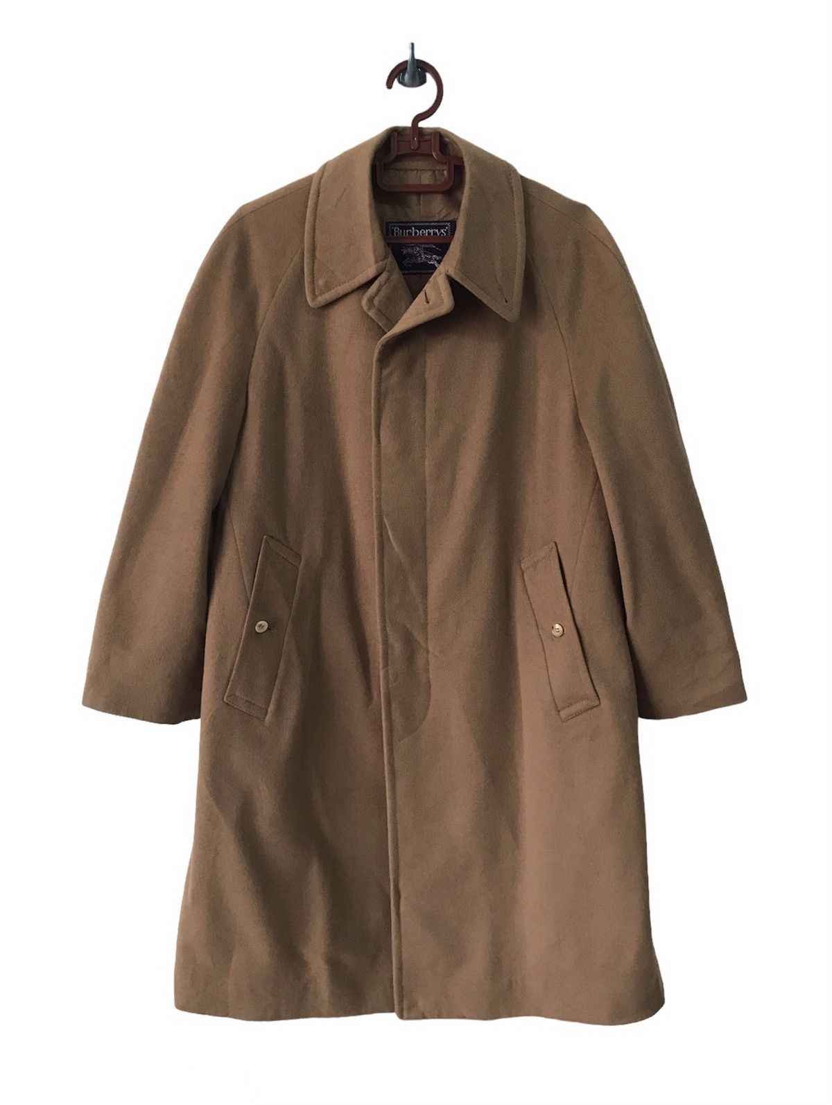 image of Burberrys Wool Long Coat Hidden Button, Men's (Size Small)