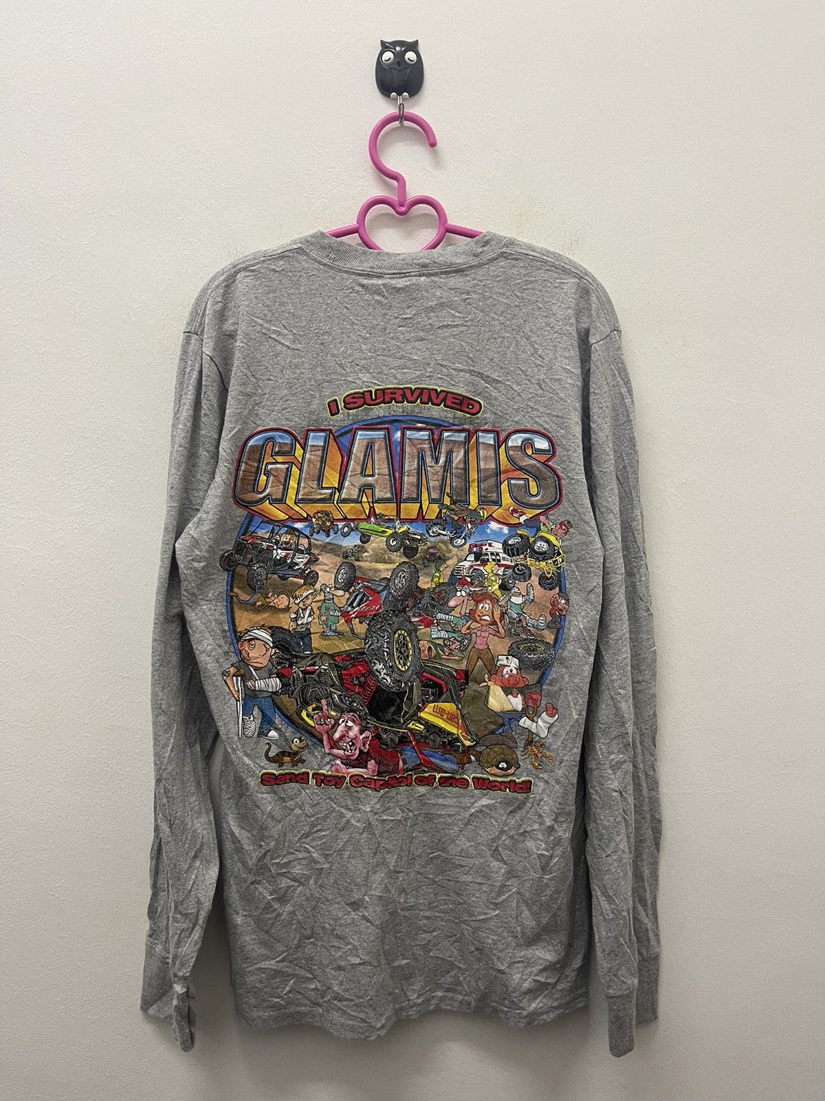 image of Vintage I Survived Glamis Sand Toy Capitol Of The World in Grey, Men's (Size Small)