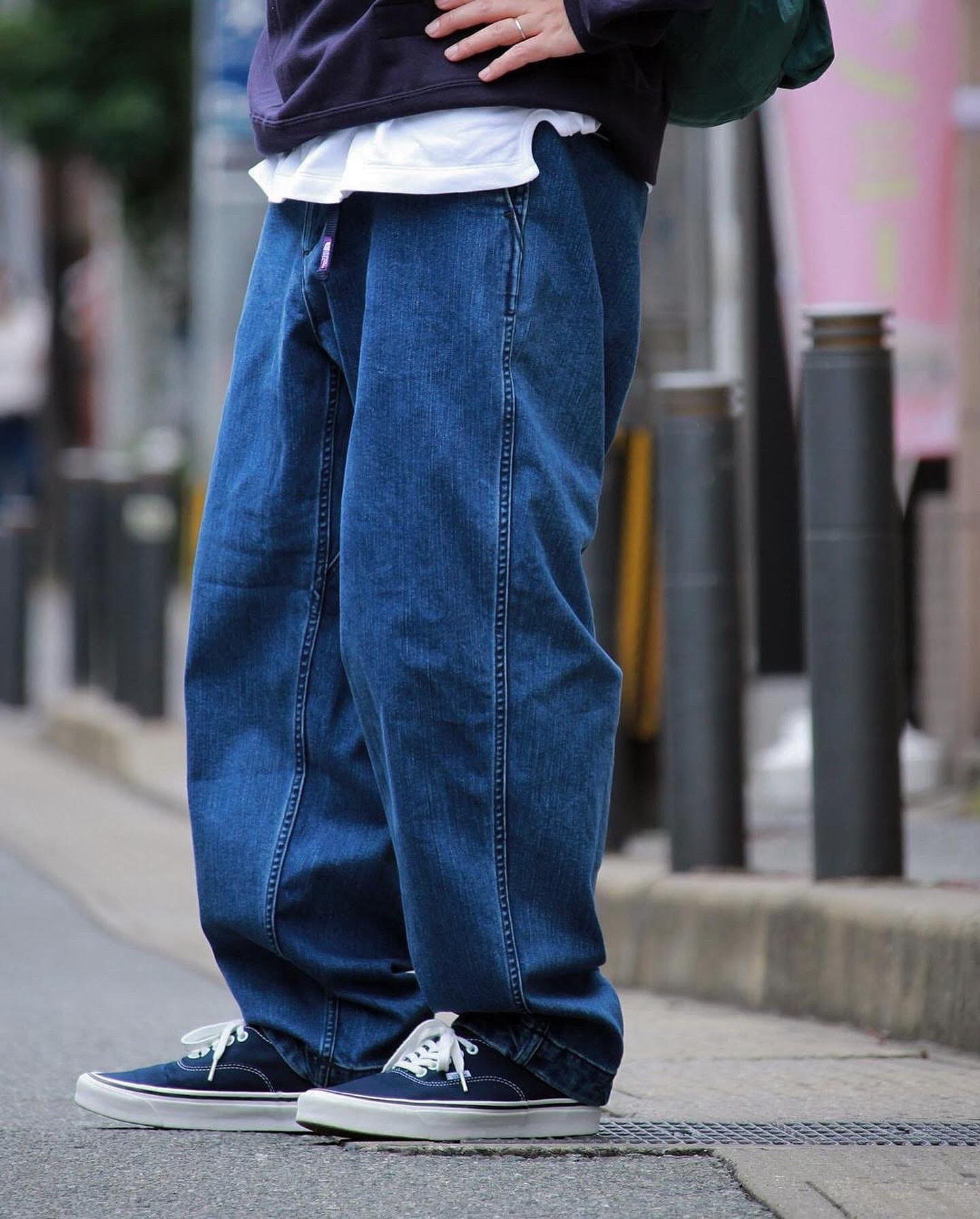 Nanamica × The North Face Webbing Belt Denim Wide Tapered Pants 36 