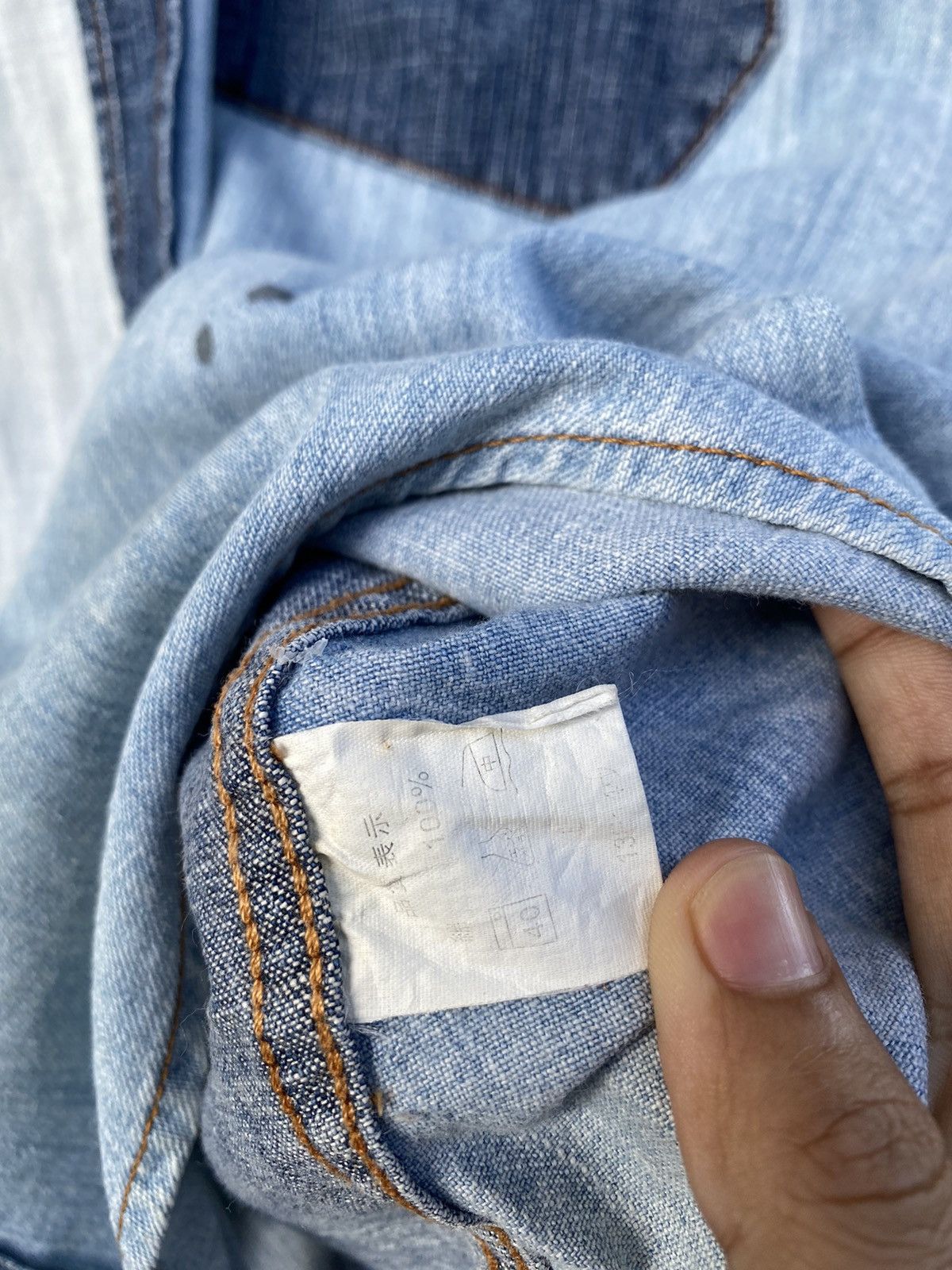 Johnbull Johnbull Reconstructed Multi Denim Kojima Genes Japan Size US L / EU 52-54 / 3 - 12 Thumbnail