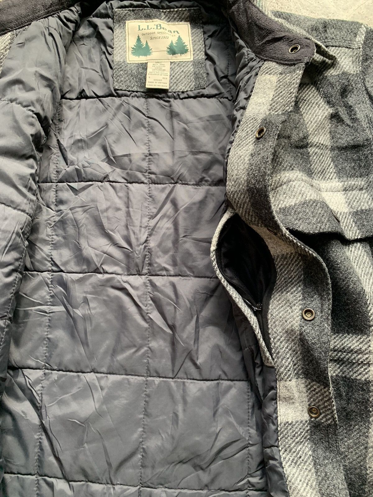 L.L. Bean LL Bean Wool Flannel Shirt Quilted Lining Snap Button Size US S / EU 44-46 / 1 - 5 Thumbnail