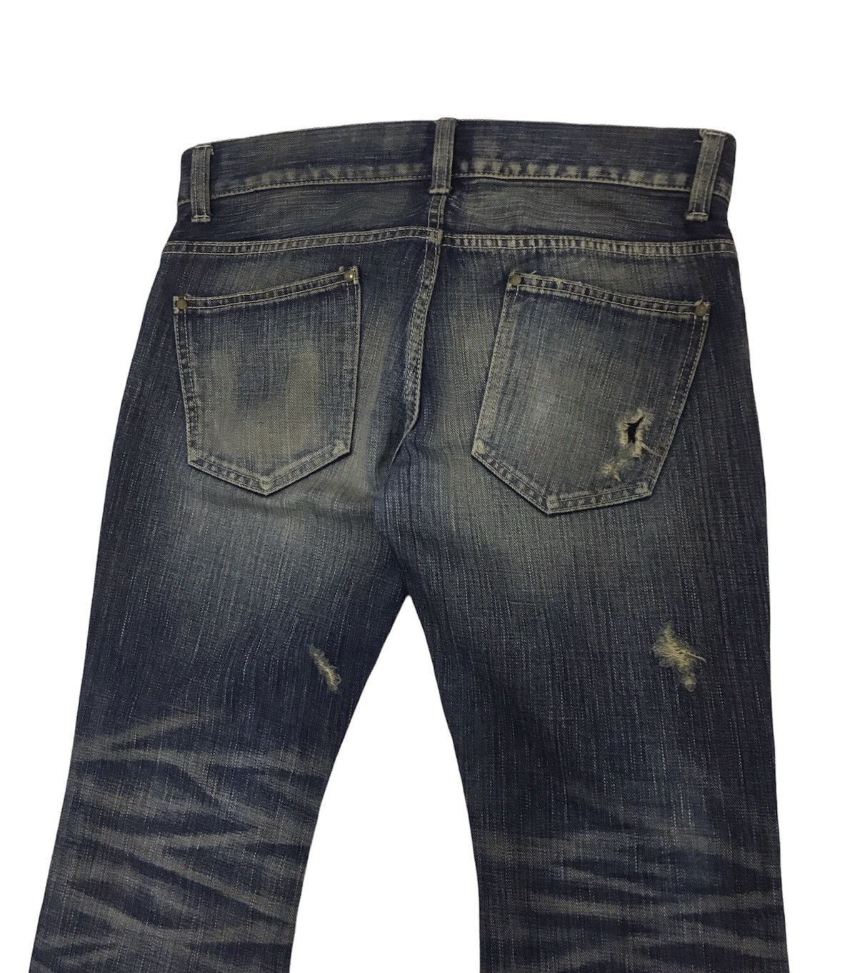 Japanese Brand × Le Grande Bleu (L.G.B.) × PPFM Eight Gold Label Japan Patch Flare Jeans Kapital Style Size US 33 - 6 Thumbnail
