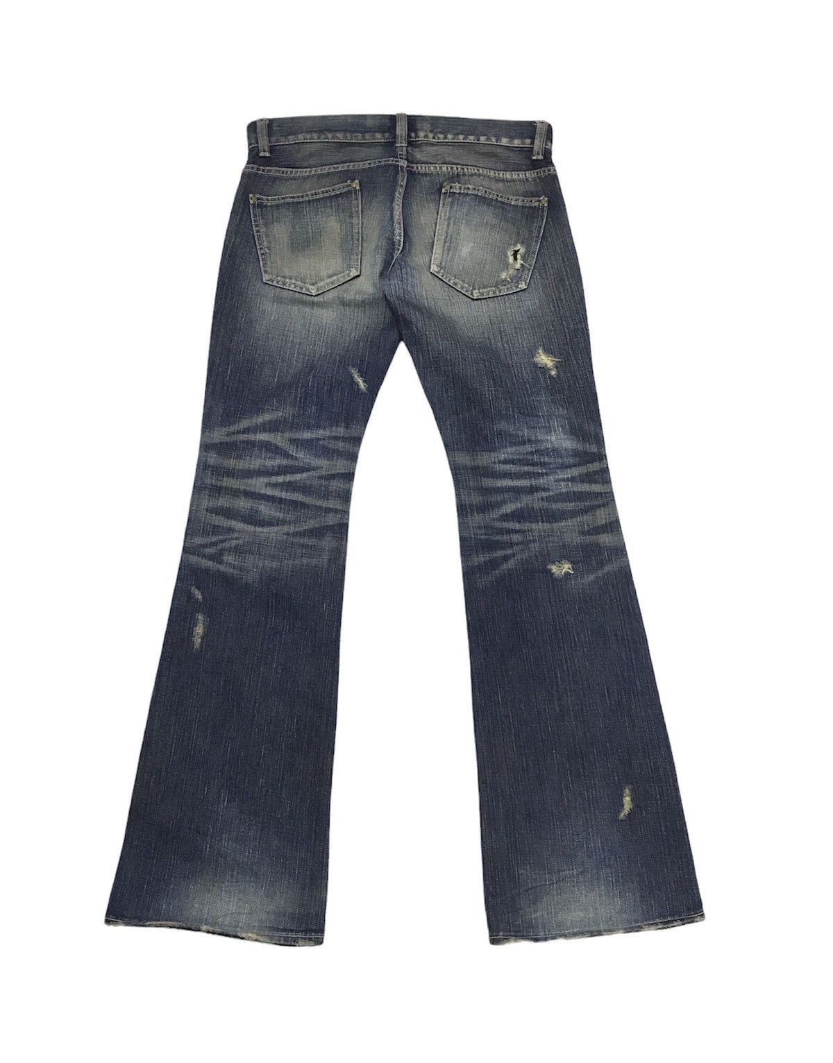 Japanese Brand × Le Grande Bleu (L.G.B.) × PPFM Eight Gold Label Japan Patch Flare Jeans Kapital Style Size US 33 - 4 Thumbnail