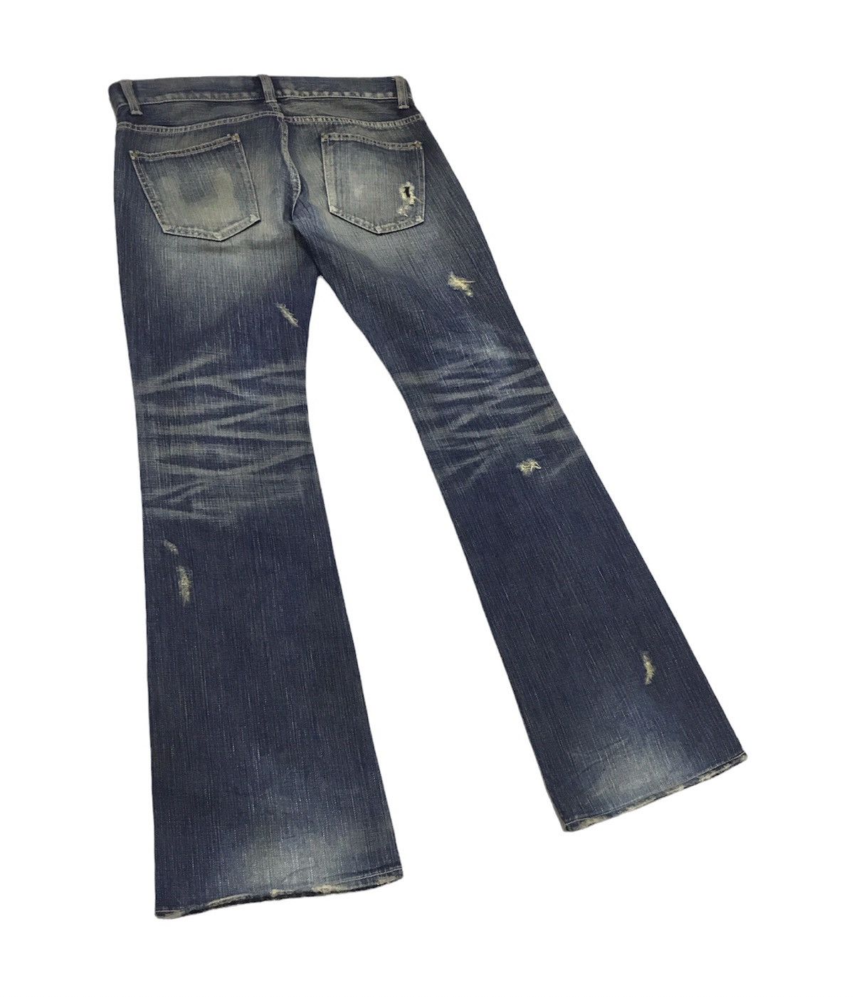 Japanese Brand × Le Grande Bleu (L.G.B.) × PPFM Eight Gold Label Japan Patch Flare Jeans Kapital Style Size US 33 - 5 Thumbnail