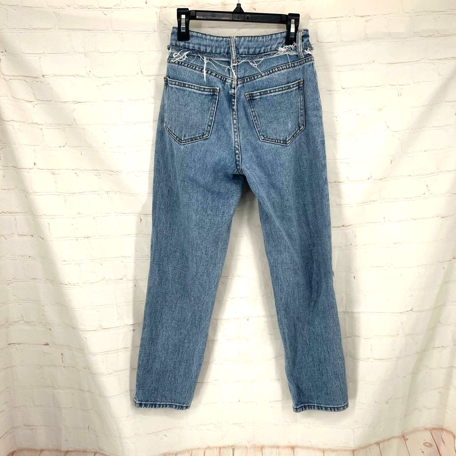 Pacsun Pacsun light blue distressed mom Jeans 22 Size 22" - 3 Thumbnail