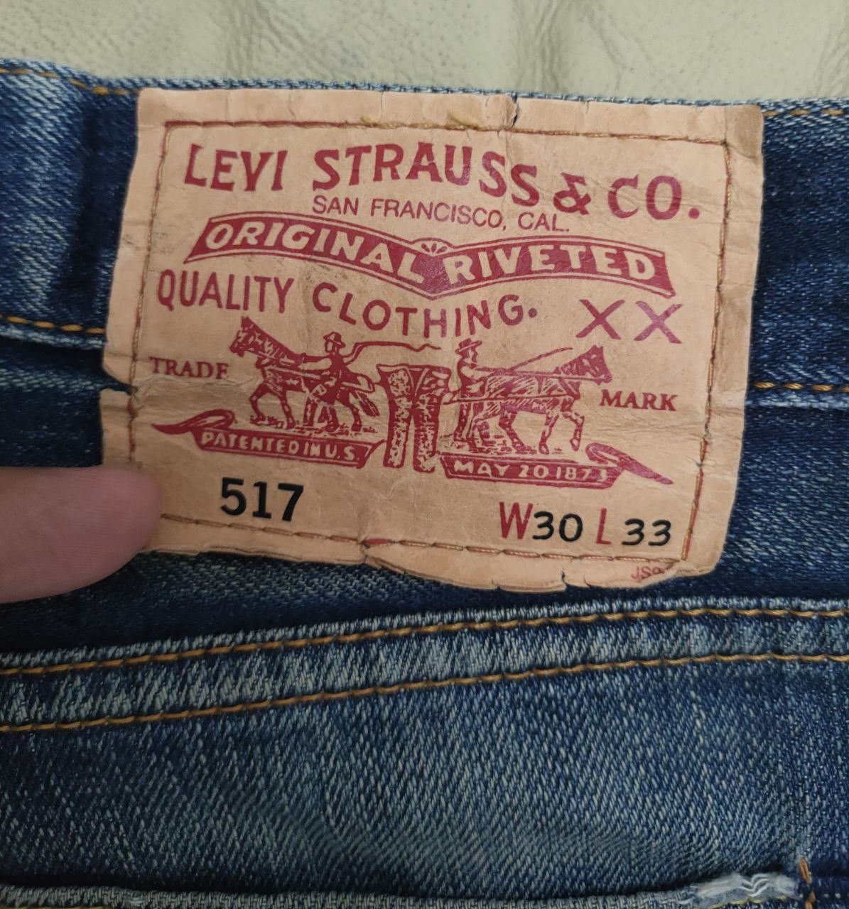 Levi's Vintage Levis 517 Distressed Denim Size US 30 / EU 46 - 6 Thumbnail