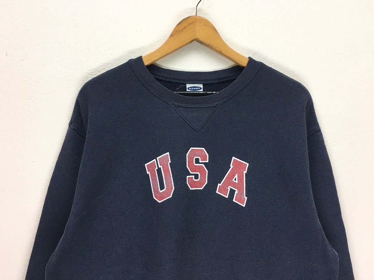 Old Navy × Vintage Vintage Old Navy USA Big Logo Sweatshirt Size US M / EU 48-50 / 2 - 2 Thumbnail