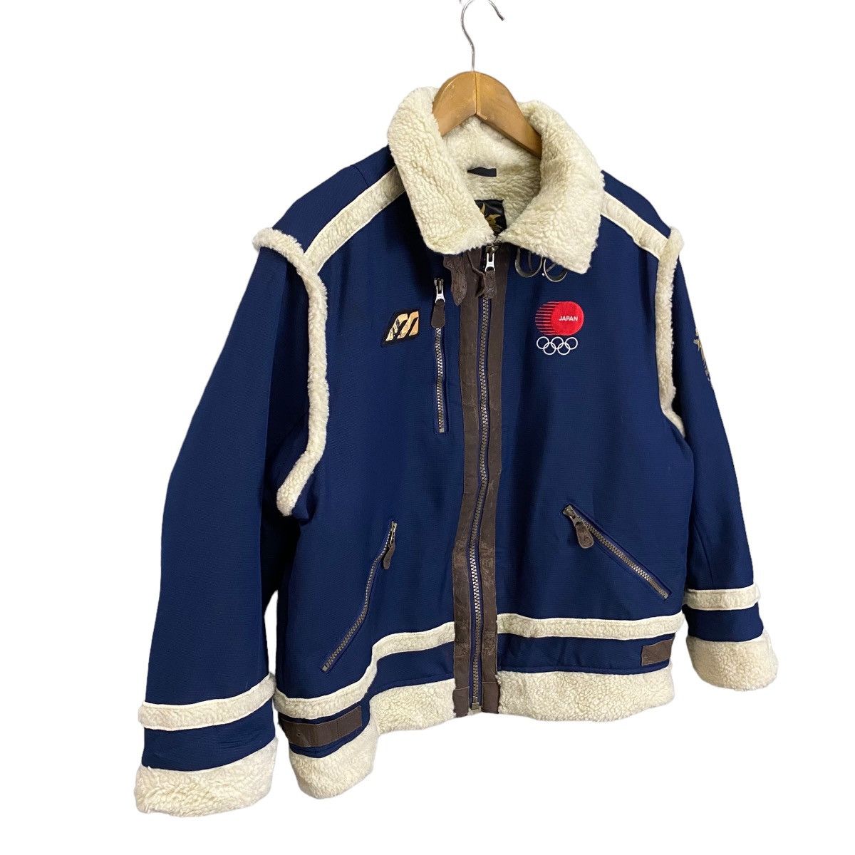 Mizuno Nagano Olympic Japan 90s vintage sherpa jacket Size US XL / EU 56 / 4 - 2 Thumbnail