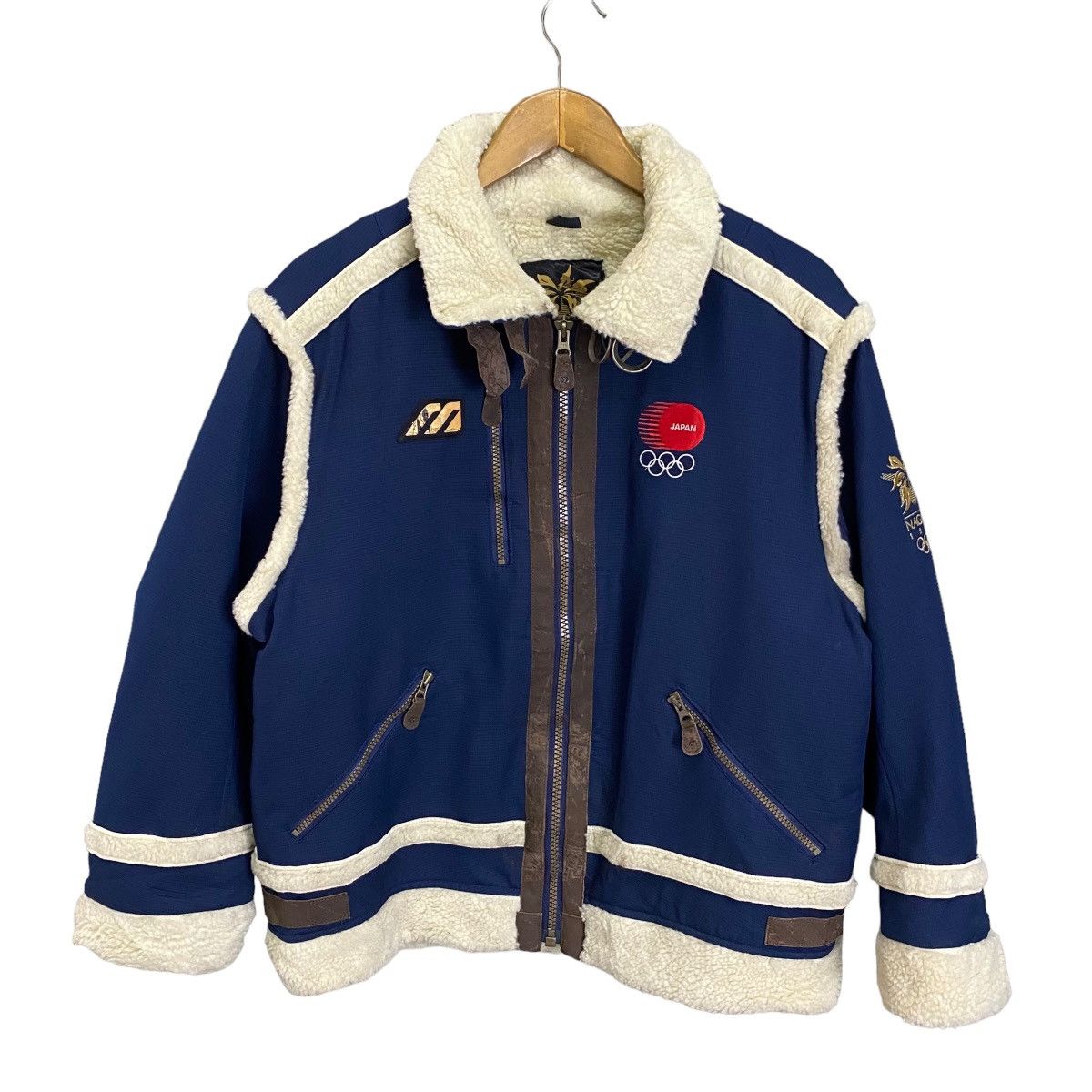 Mizuno Nagano Olympic Japan 90s vintage sherpa jacket Size US XL / EU 56 / 4 - 1 Thumbnail