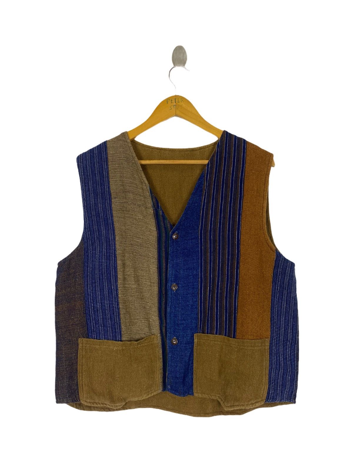 Vintage VINTAGE HAND WOVEN CHORE REVERSIBLE VEST Size US M / EU 48-50 / 2 - 1 Thumbnail