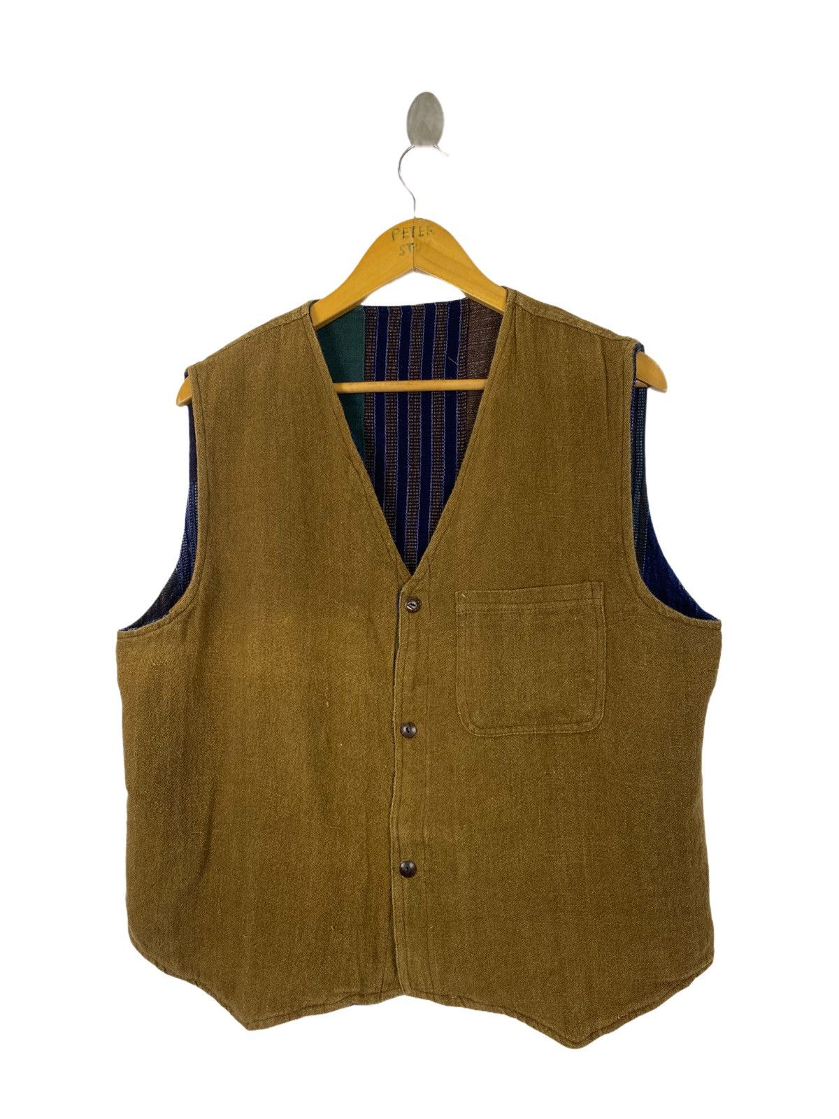 Vintage VINTAGE HAND WOVEN CHORE REVERSIBLE VEST Size US M / EU 48-50 / 2 - 7 Thumbnail