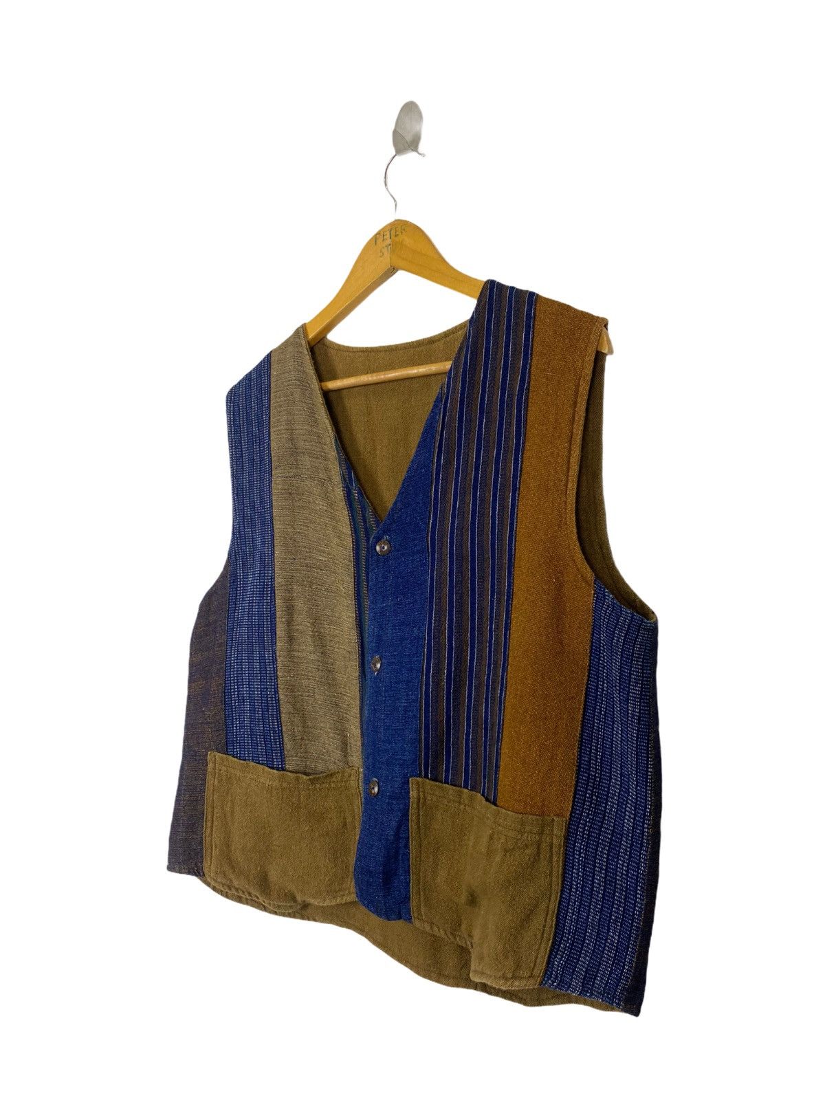 Vintage VINTAGE HAND WOVEN CHORE REVERSIBLE VEST Size US M / EU 48-50 / 2 - 3 Thumbnail