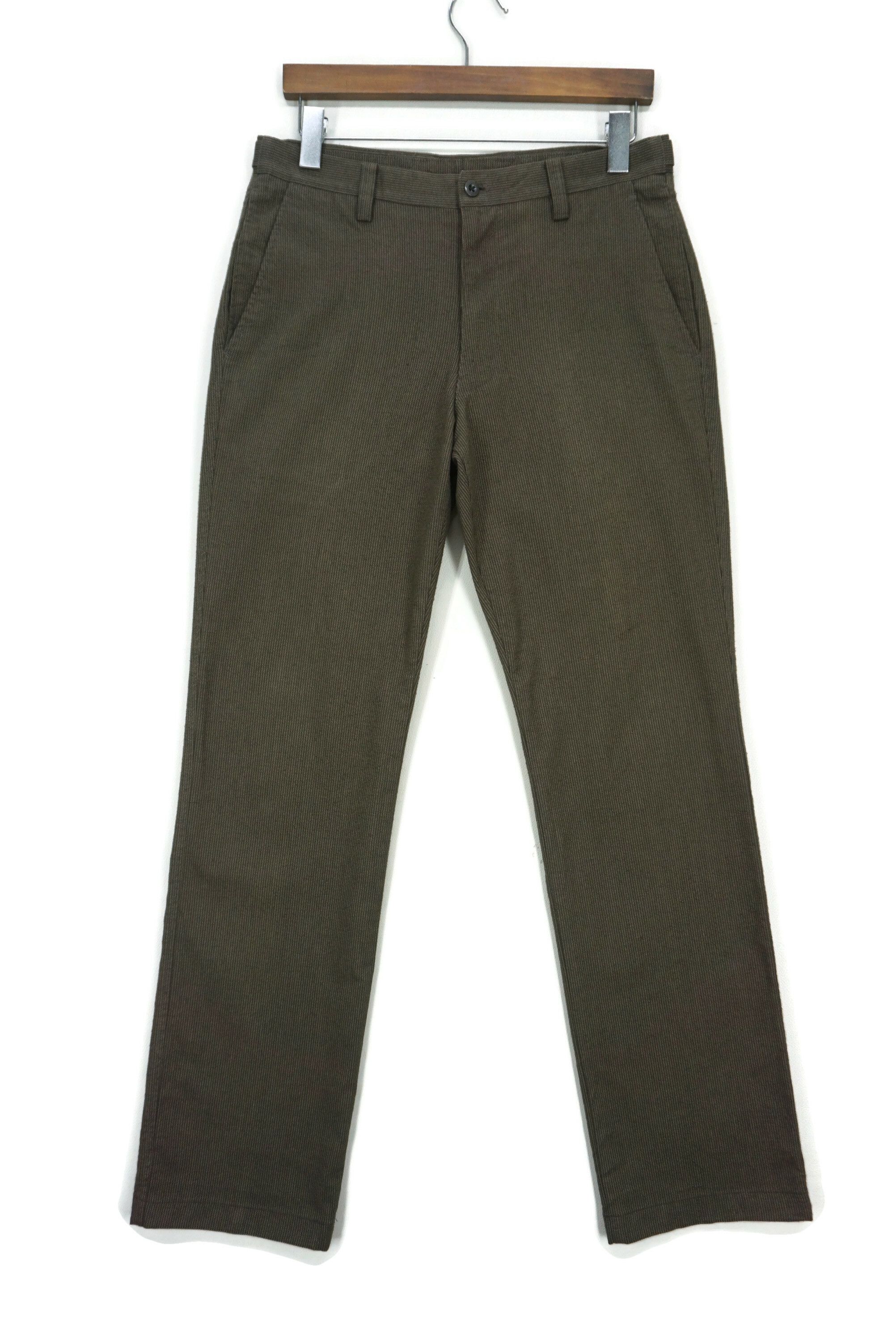 image of Workers Adjustable Waist Hickory Yuki Torii Homme Casual Pants in Brown, Men's (Size 32)