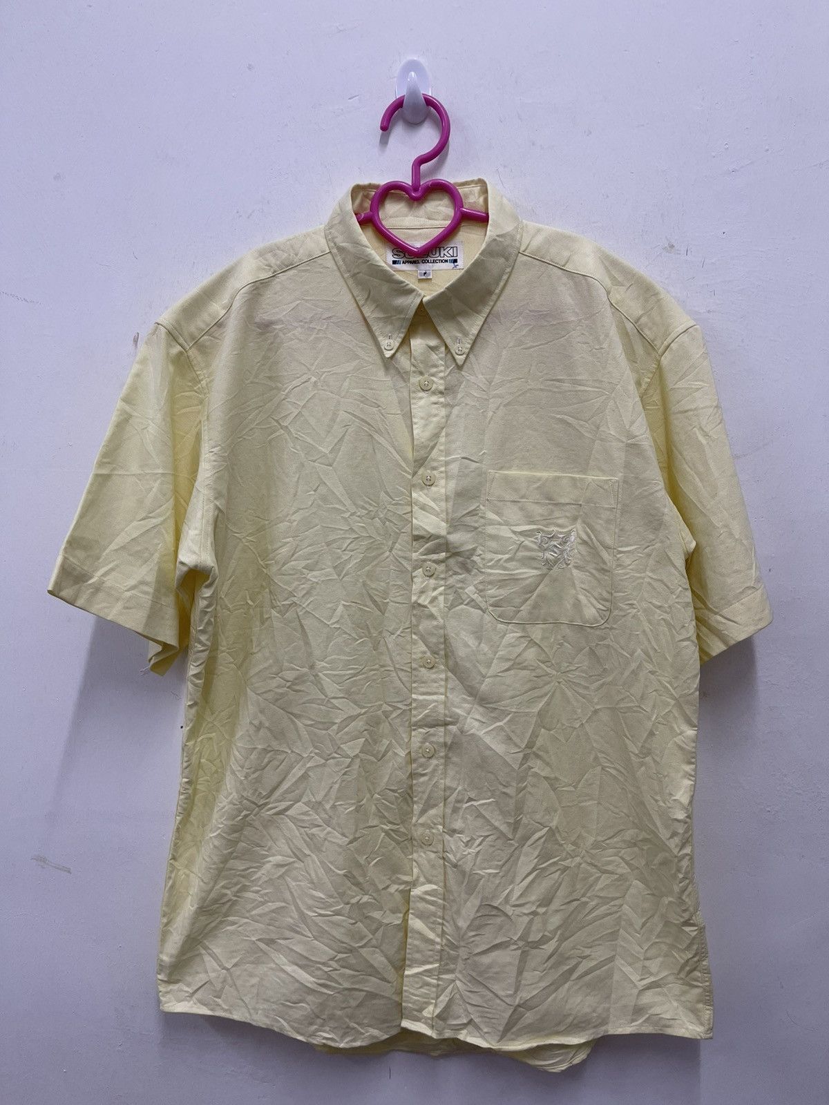 Japanese Brand SUZUKI Embroidered Logo Single Pocket Button Up Shirt Size US L / EU 52-54 / 3 - 1 Thumbnail