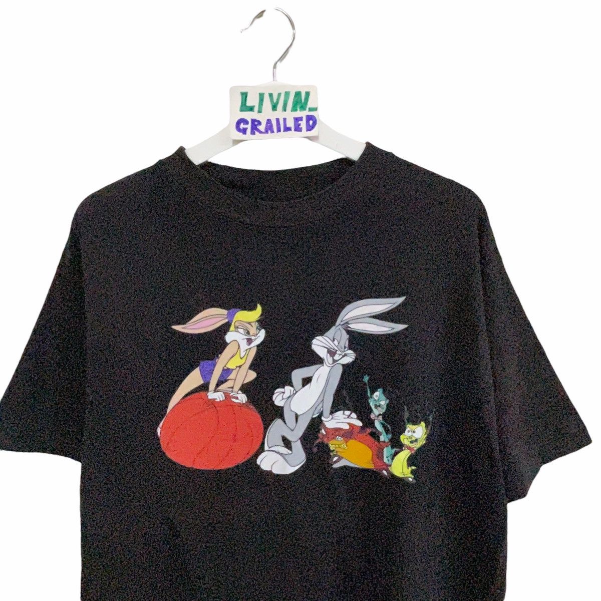 Vintage × Warner Bros 💥 90s SPACE JAM WARNER BROS MOVIE TSHIRT Size US L / EU 52-54 / 3 - 3 Thumbnail