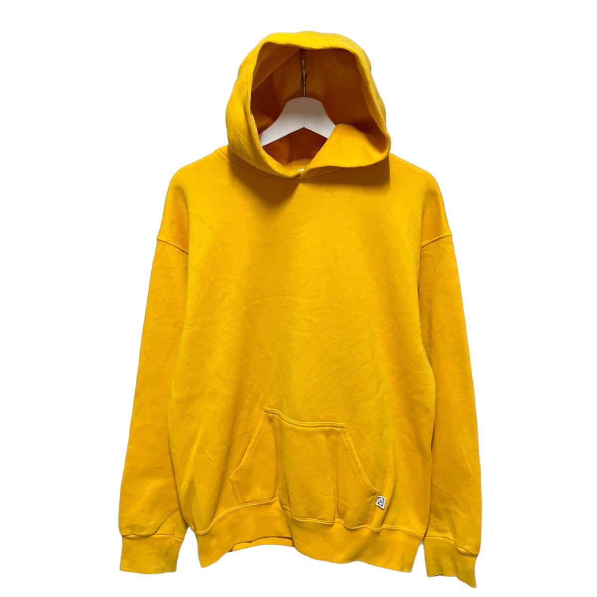 Russell Athletic × Vintage 🔥90s DISCUS ATHLETIC YELLOW PLAIN SWEATER HOODIE Size US L / EU 52-54 / 3 - 1 Thumbnail
