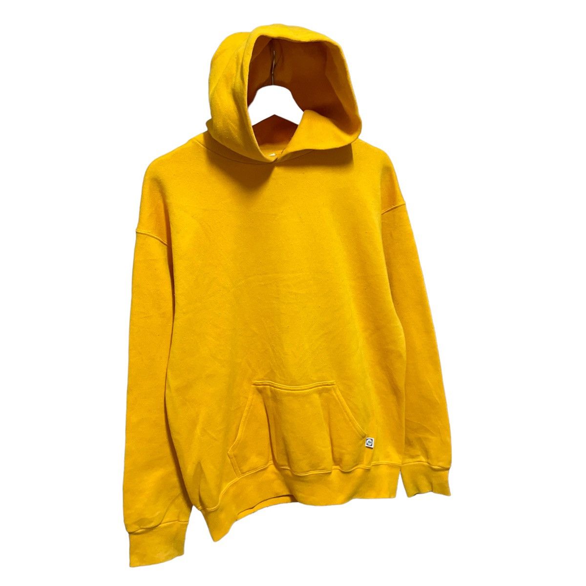 Russell Athletic × Vintage 🔥90s DISCUS ATHLETIC YELLOW PLAIN SWEATER HOODIE Size US L / EU 52-54 / 3 - 3 Thumbnail