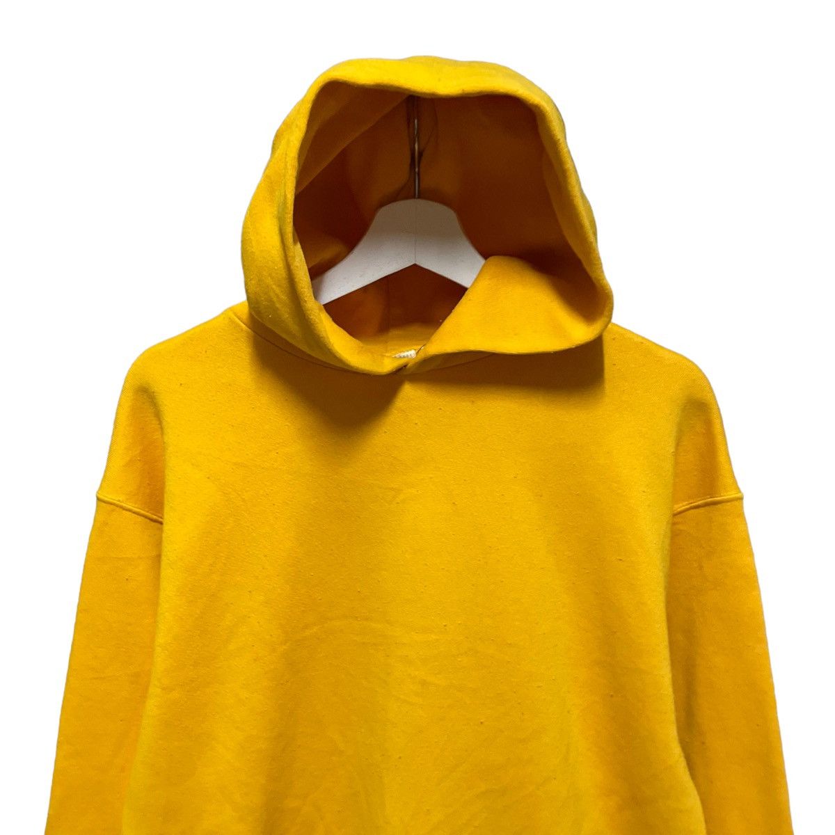 Russell Athletic × Vintage 🔥90s DISCUS ATHLETIC YELLOW PLAIN SWEATER HOODIE Size US L / EU 52-54 / 3 - 4 Thumbnail