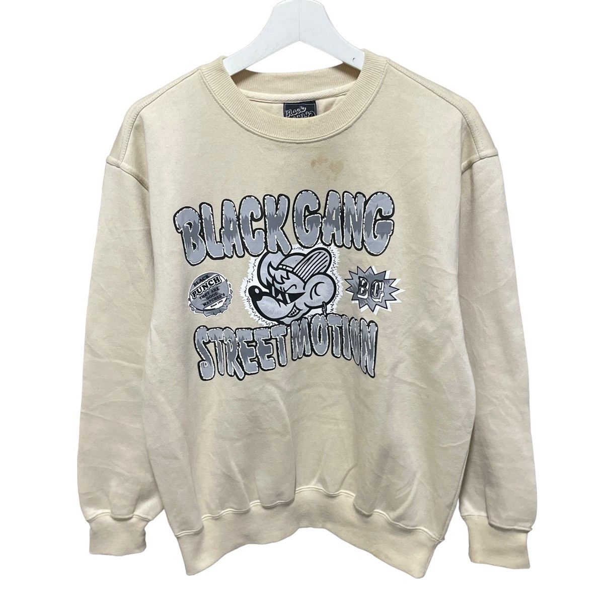 Japanese Brand 💥BLACK GANG STREET MOTION SWEATSHIRT Size US M / EU 48-50 / 2 - 1 Thumbnail