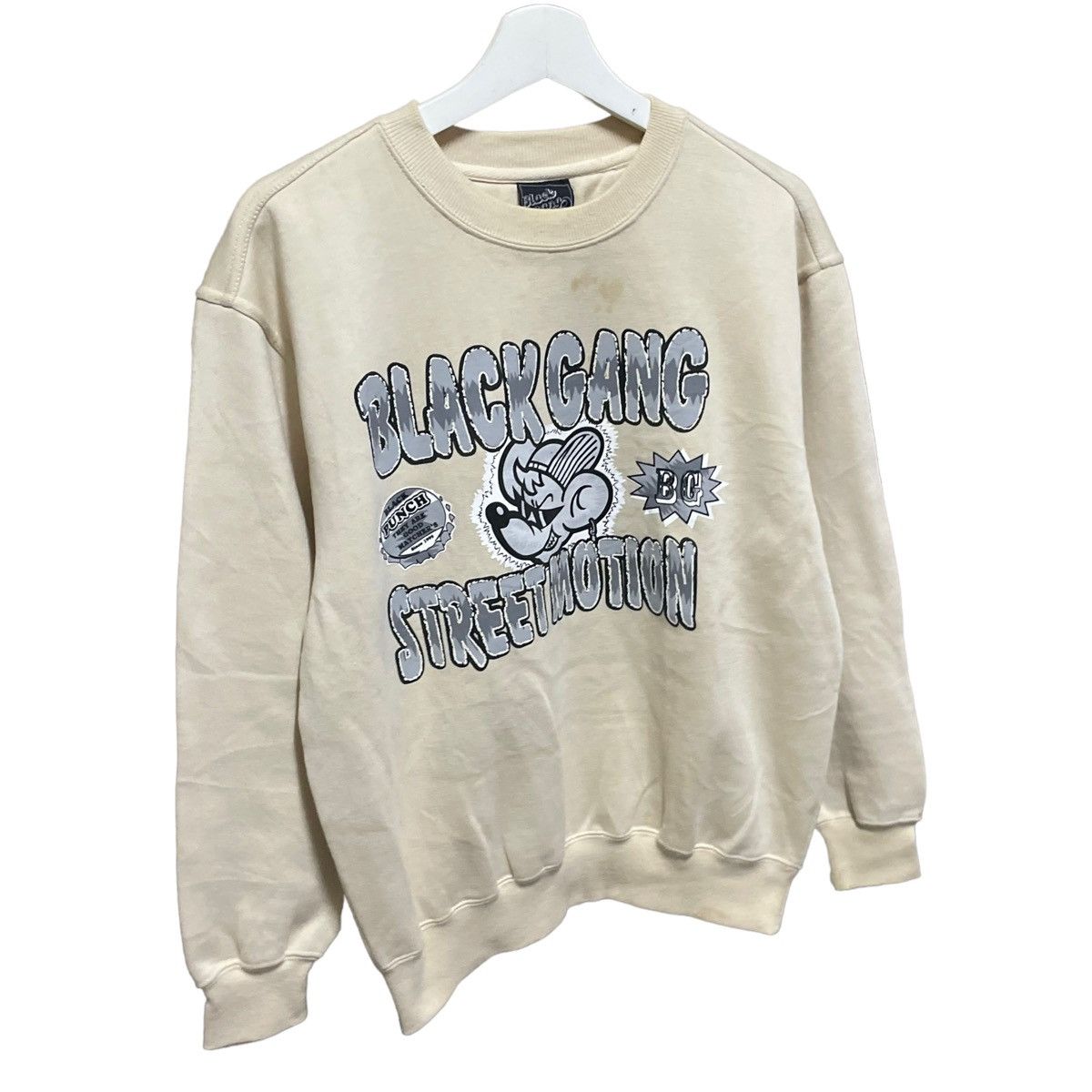 Japanese Brand 💥BLACK GANG STREET MOTION SWEATSHIRT Size US M / EU 48-50 / 2 - 2 Thumbnail