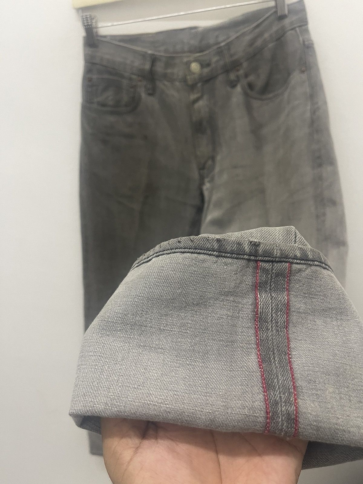 HOLLYWOOD RANCH MARKET Rare Vintage H R MARKET Red Selvedge Denim Jeans Size US 30 / EU 46 - 3 Thumbnail