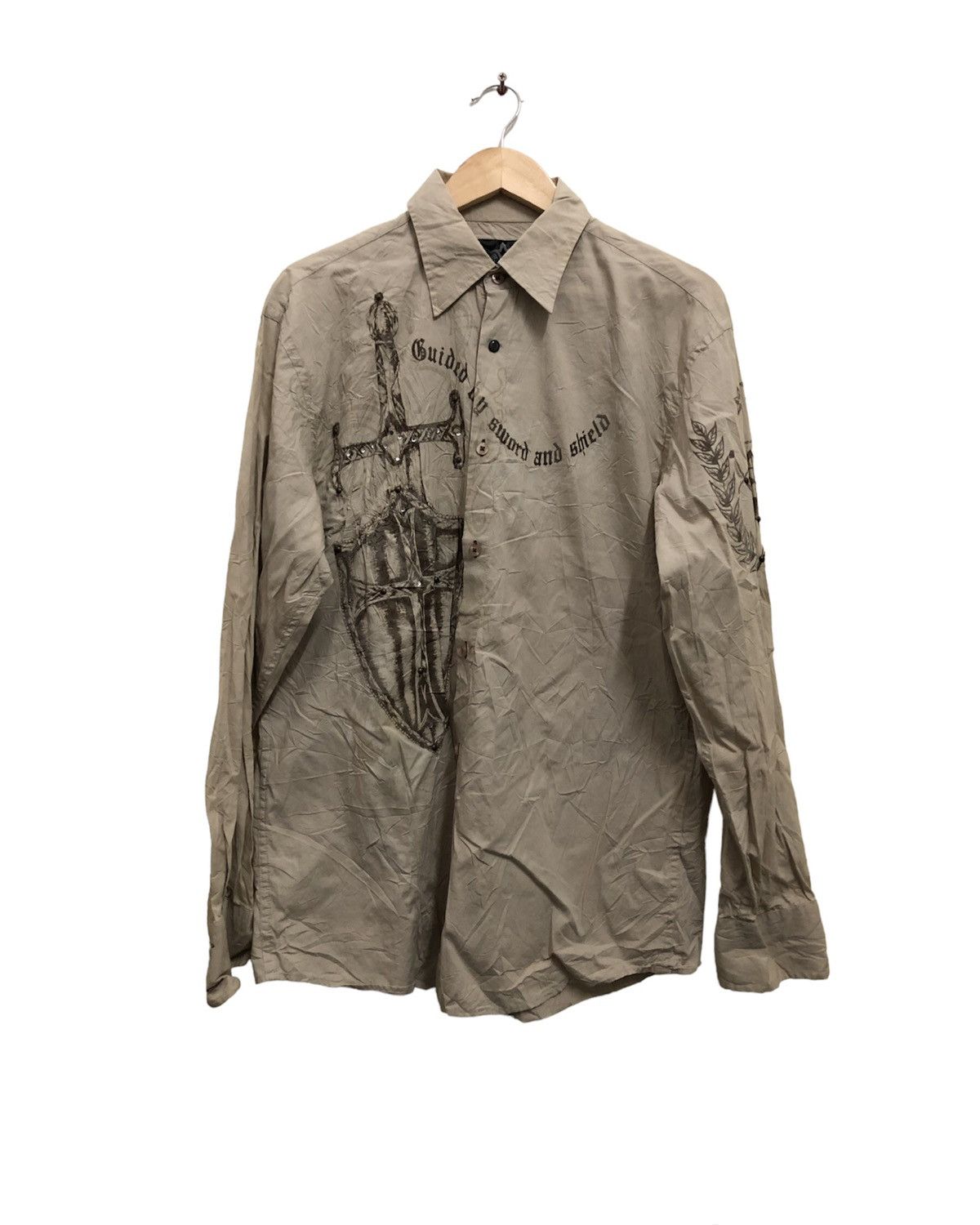 Japanese Brand ROAR button shirt ‘guard and shield’ x swarovski Size US L / EU 52-54 / 3 - 1 Thumbnail