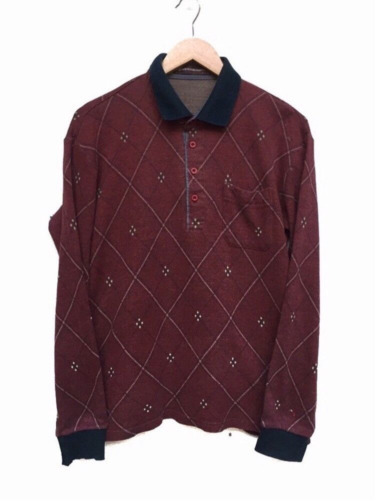 Vintage 🔥Mario Giovanni Long Sleeve Polo Shirts Size US M / EU 48-50 / 2 - 1 Thumbnail