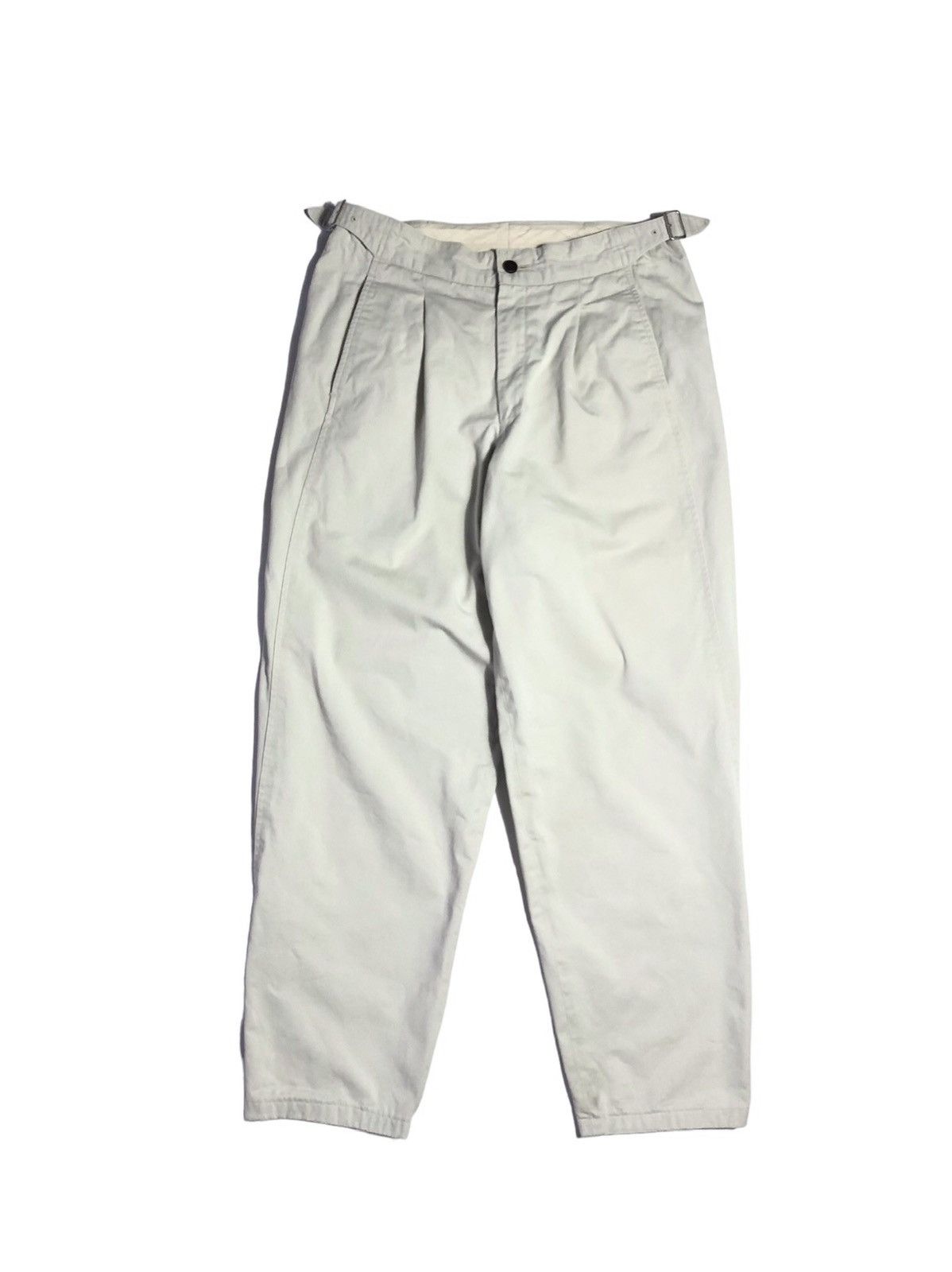 image of Issey Miyake Vintage Baggy Chino Pants in Grey, Men's (Size 33)