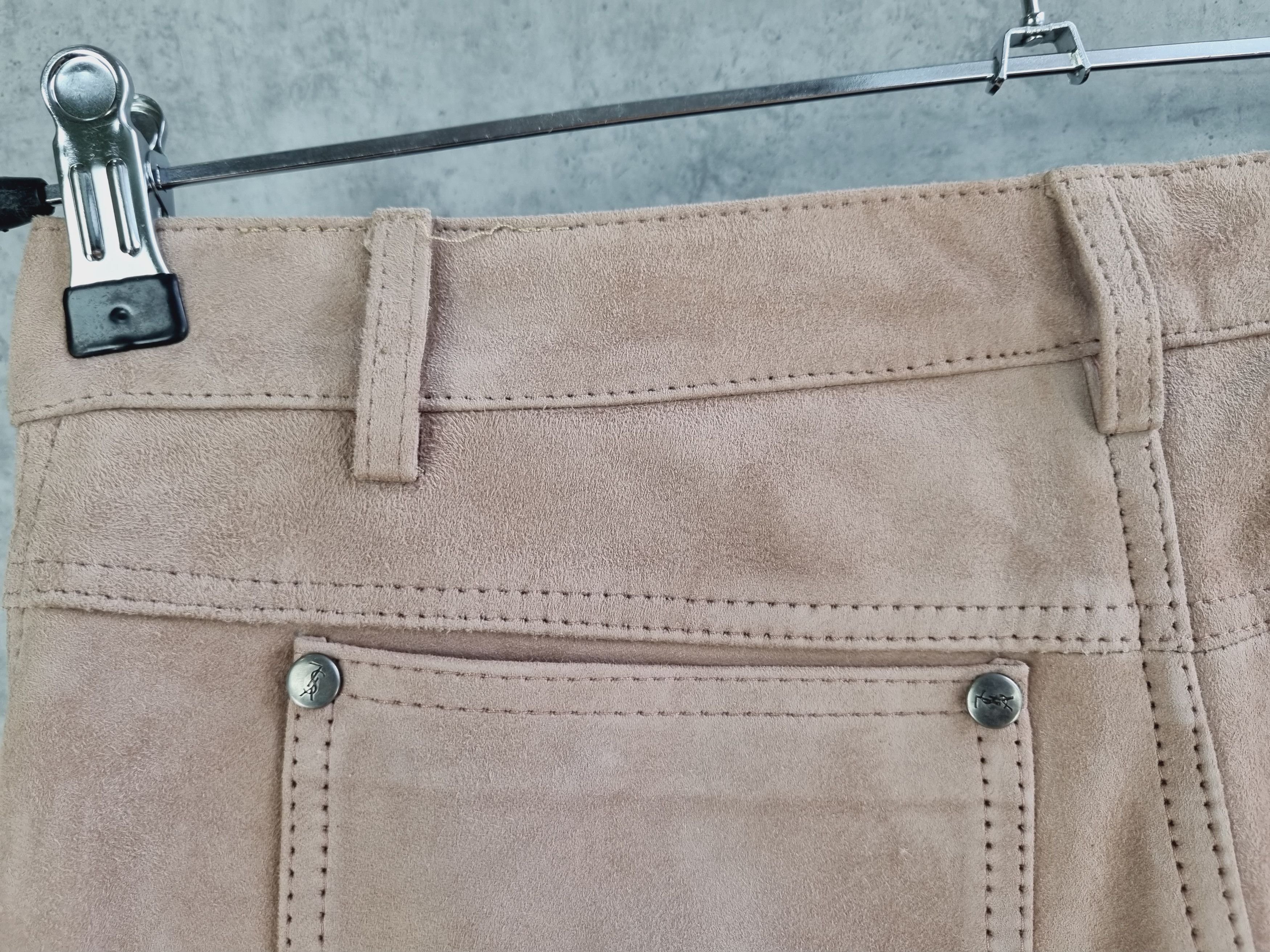Genuine Leather × Yves Saint Laurent 90s Leather Yves Saint Laurent Pants YSL TOM FORD Era RARE! Size 27" / US 4 / IT 40 - 11 Thumbnail