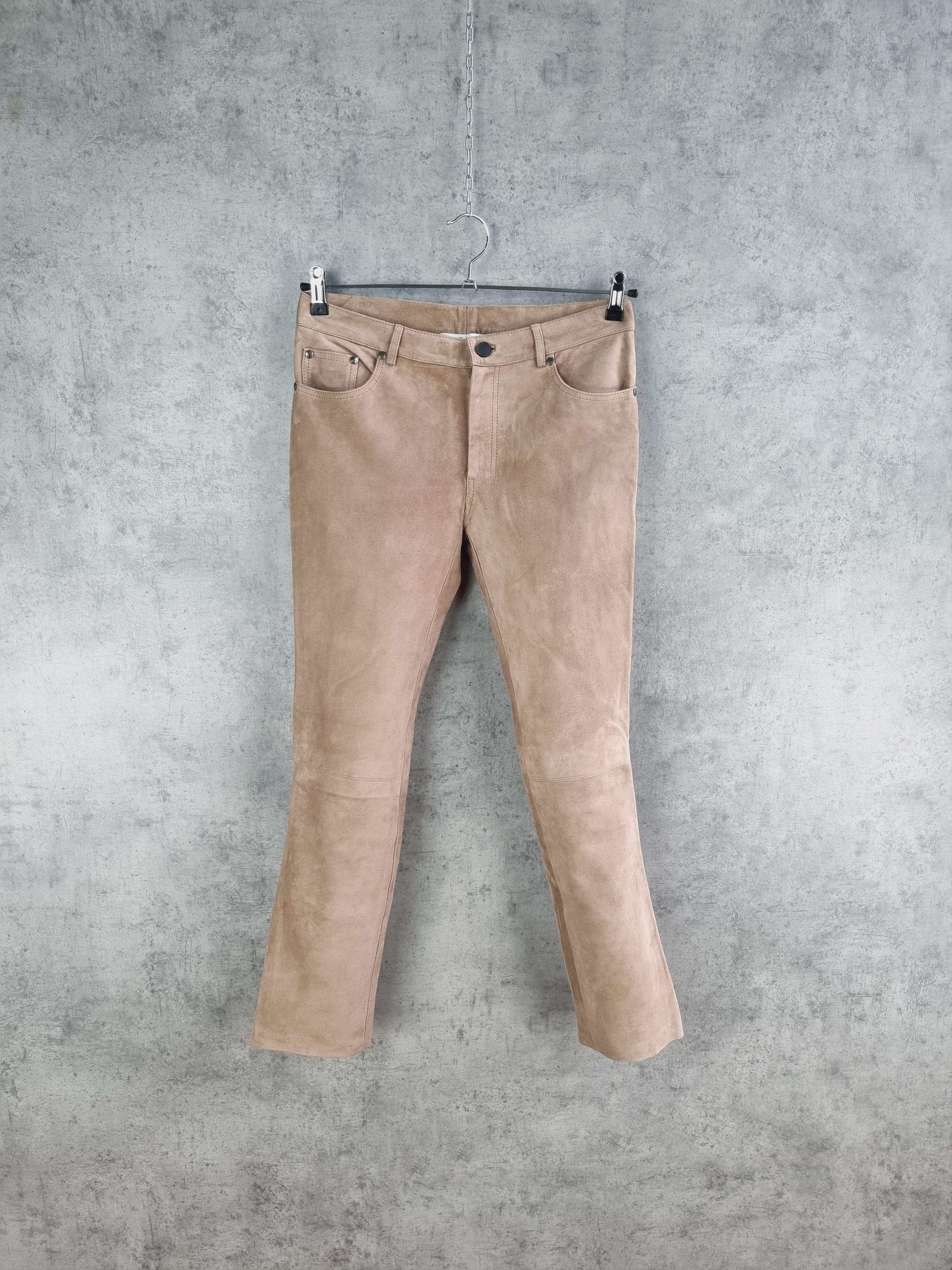 Genuine Leather × Yves Saint Laurent 90s Leather Yves Saint Laurent Pants YSL TOM FORD Era RARE! Size 27" / US 4 / IT 40 - 1 Thumbnail