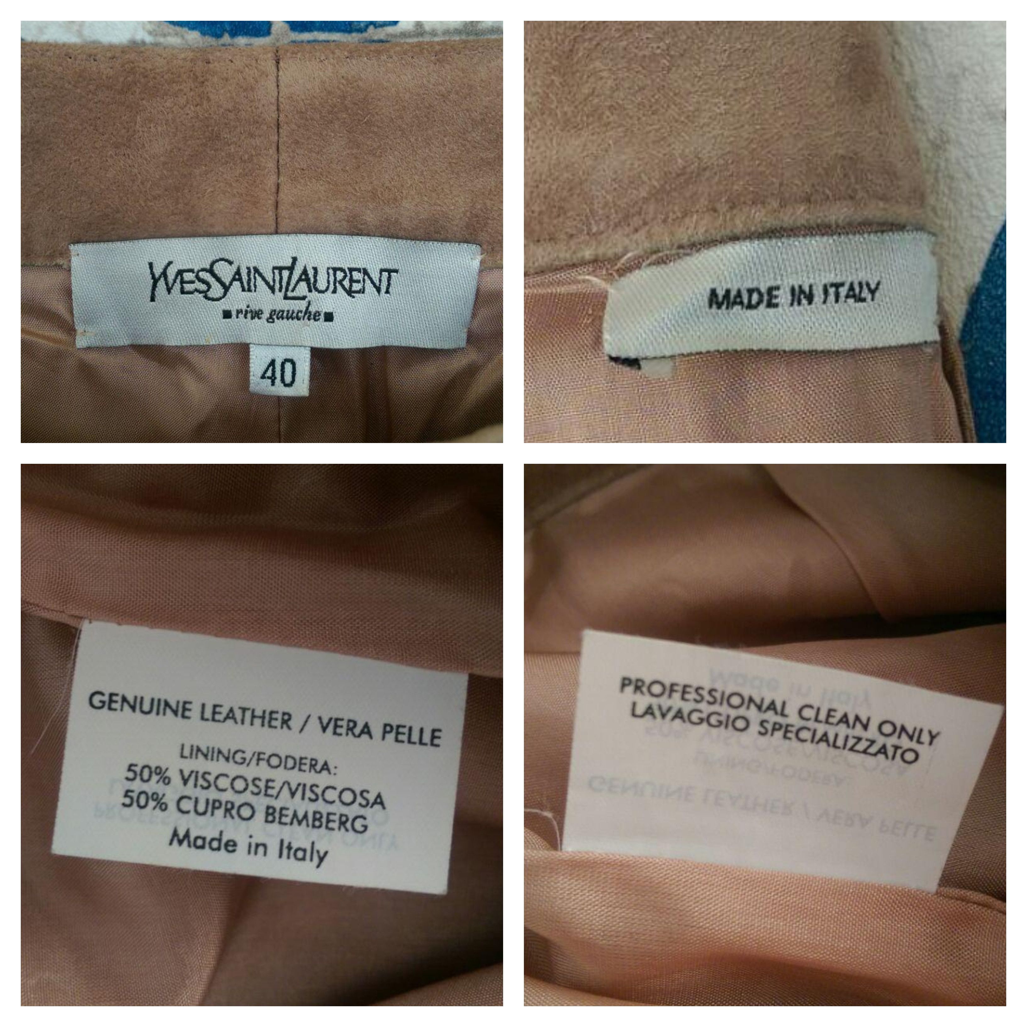 Genuine Leather × Yves Saint Laurent 90s Leather Yves Saint Laurent Pants YSL TOM FORD Era RARE! Size 27" / US 4 / IT 40 - 17 Thumbnail