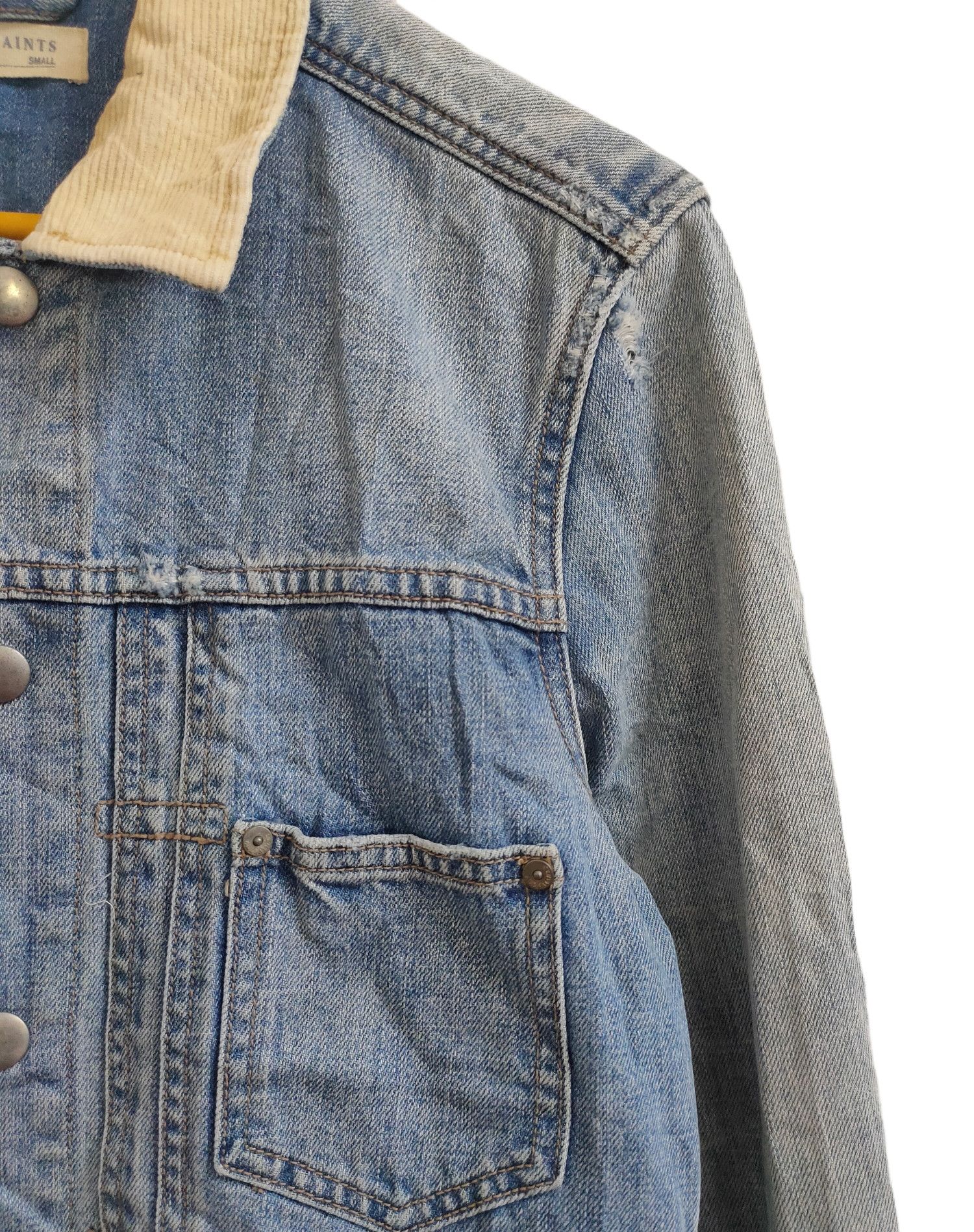 Allsaints Allsaints Distressed Daruma Denim Jacket Size US XS / EU 42 / 0 - 4 Thumbnail