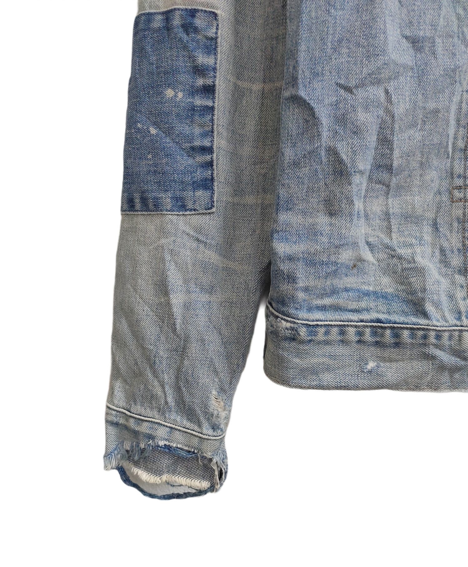 Allsaints Allsaints Distressed Daruma Denim Jacket Size US XS / EU 42 / 0 - 5 Thumbnail