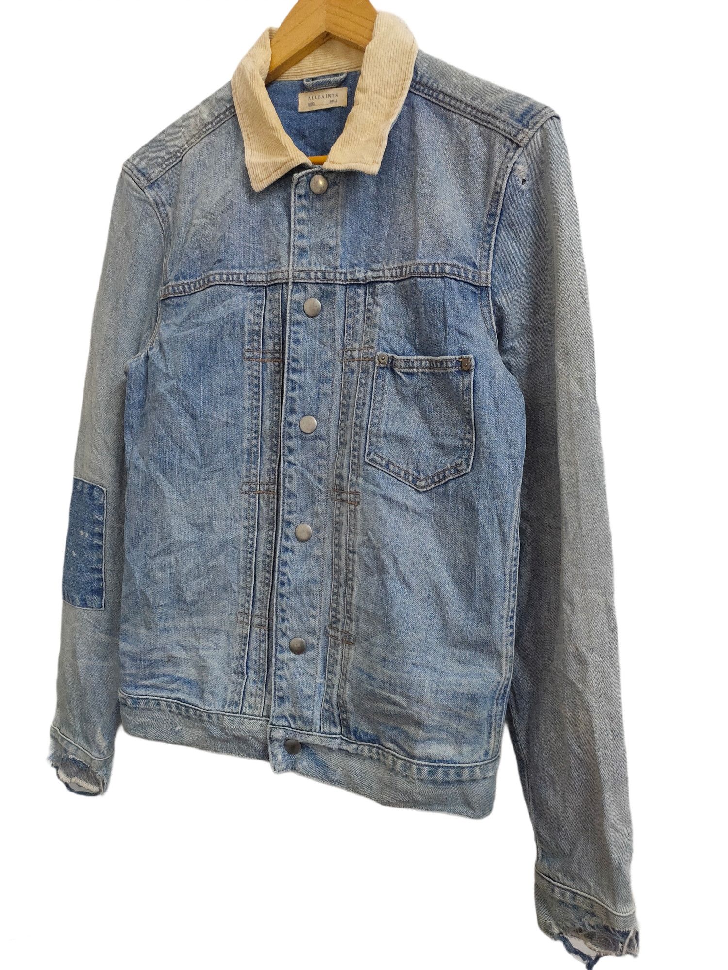 Allsaints Allsaints Distressed Daruma Denim Jacket Size US XS / EU 42 / 0 - 3 Thumbnail
