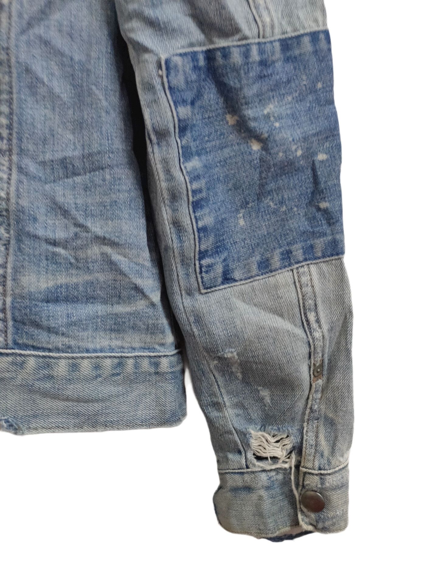 Allsaints Allsaints Distressed Daruma Denim Jacket Size US XS / EU 42 / 0 - 9 Thumbnail
