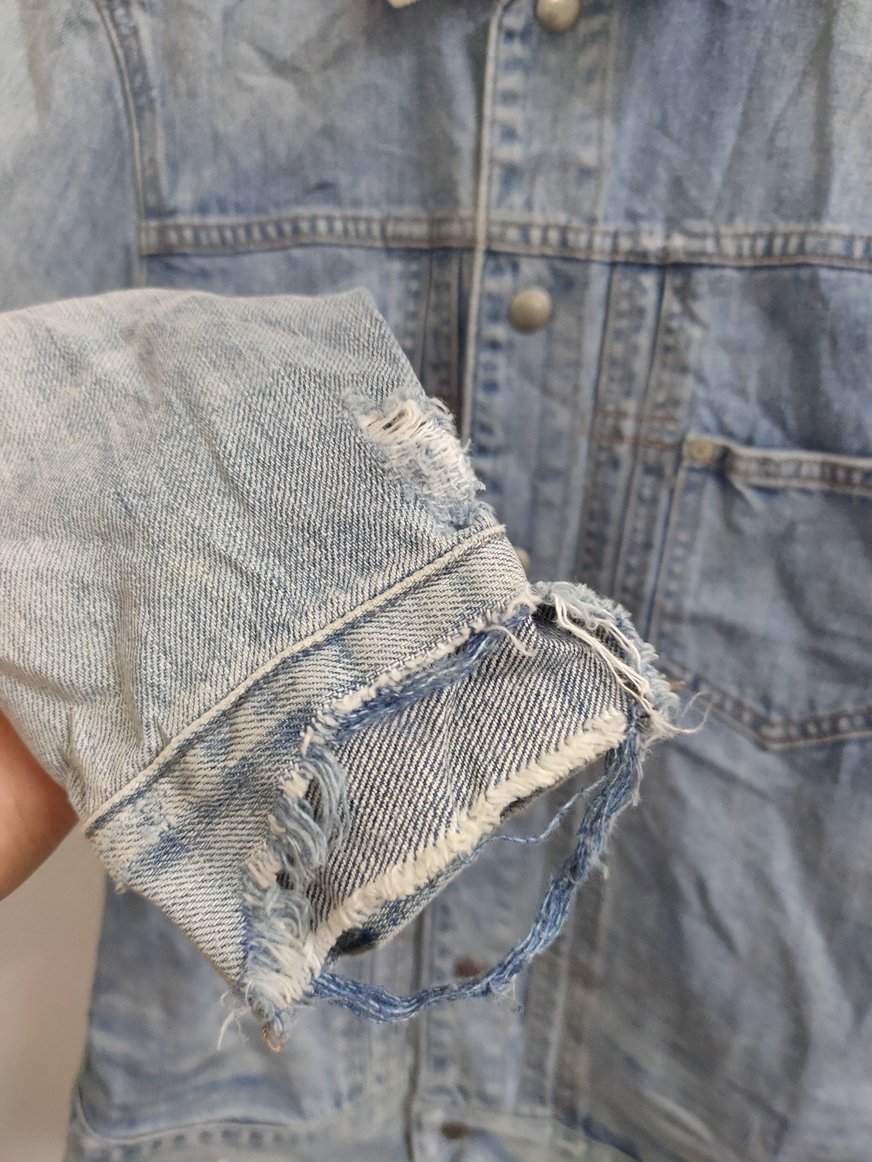 Allsaints Allsaints Distressed Daruma Denim Jacket Size US XS / EU 42 / 0 - 15 Thumbnail