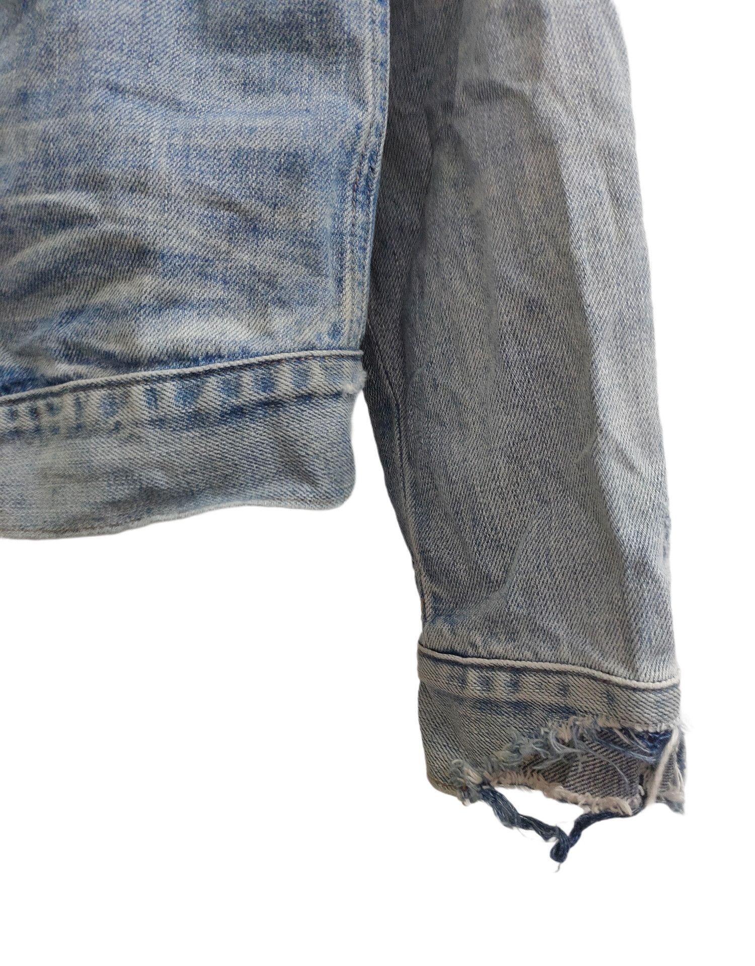 Allsaints Allsaints Distressed Daruma Denim Jacket Size US XS / EU 42 / 0 - 6 Thumbnail