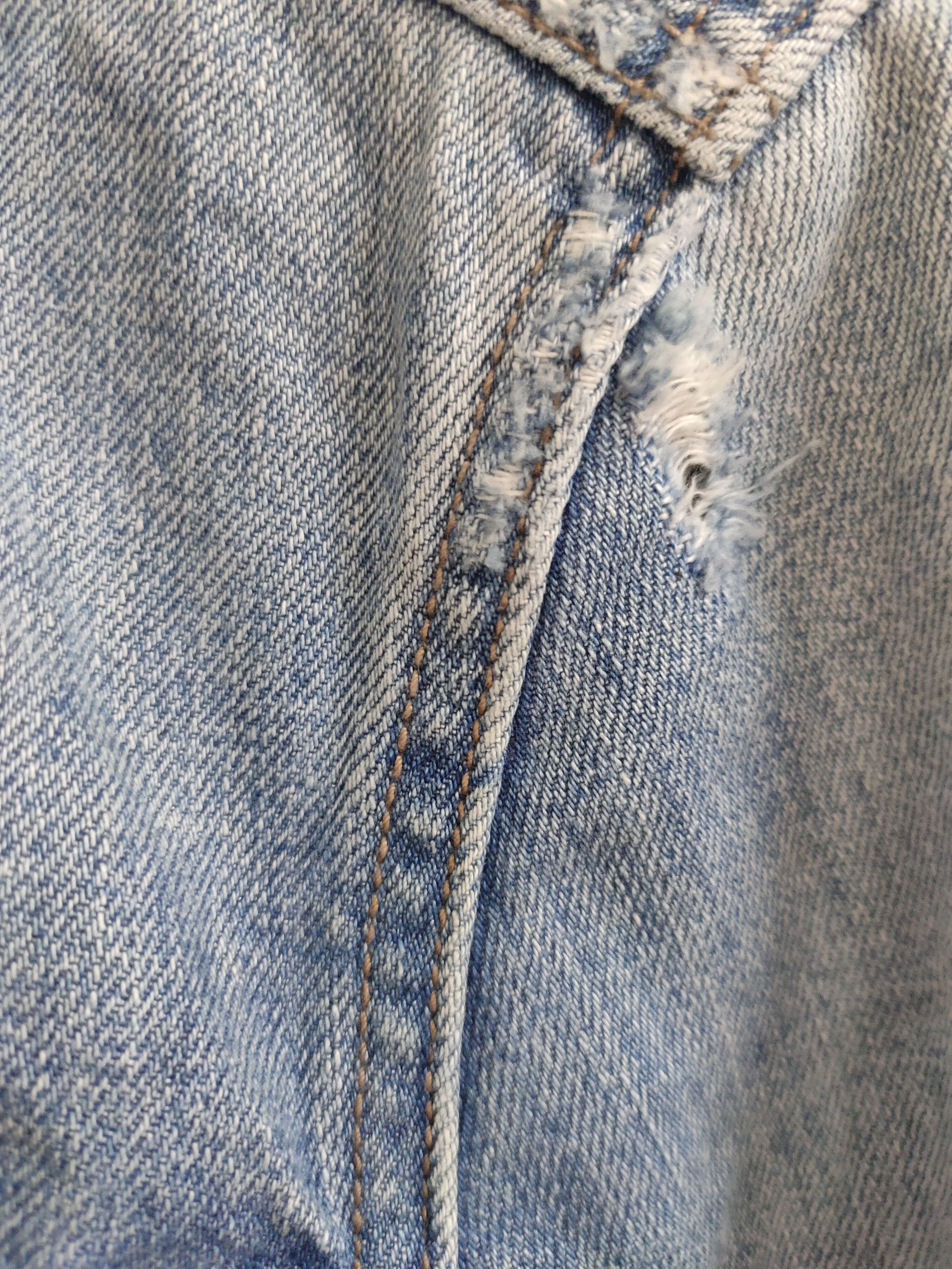 Allsaints Allsaints Distressed Daruma Denim Jacket Size US XS / EU 42 / 0 - 14 Thumbnail