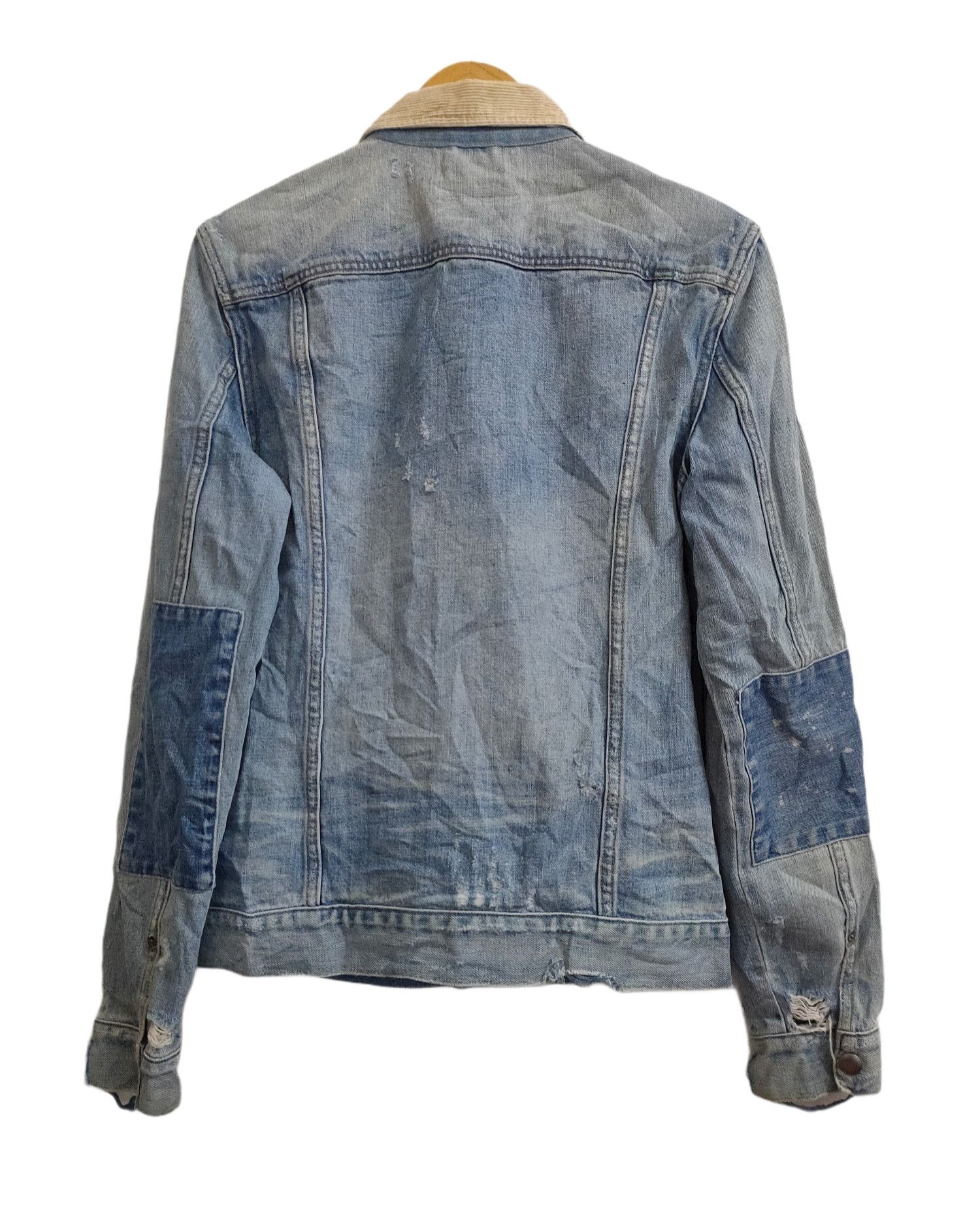 Allsaints Allsaints Distressed Daruma Denim Jacket Size US XS / EU 42 / 0 - 7 Thumbnail