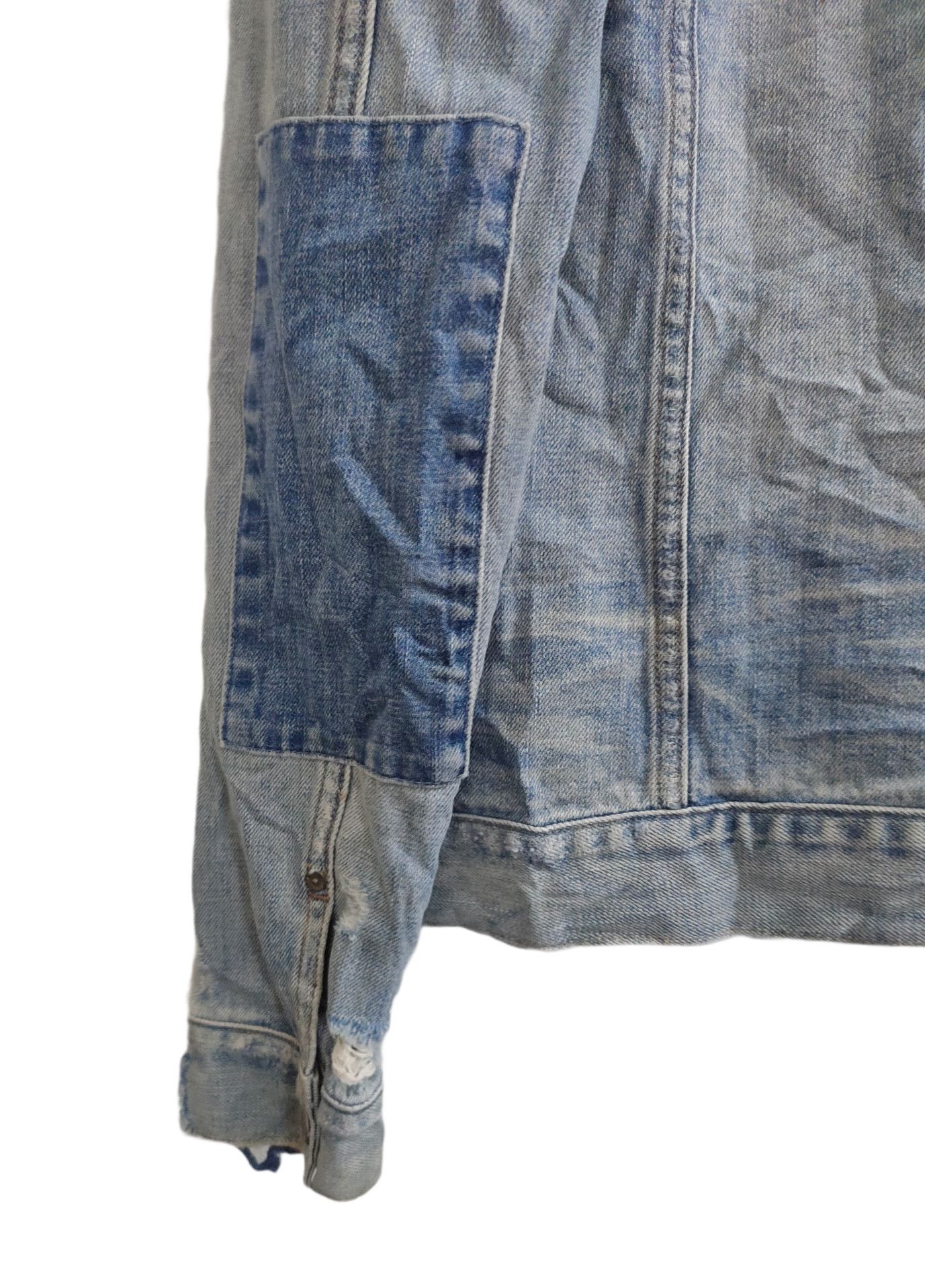 Allsaints Allsaints Distressed Daruma Denim Jacket Size US XS / EU 42 / 0 - 8 Thumbnail