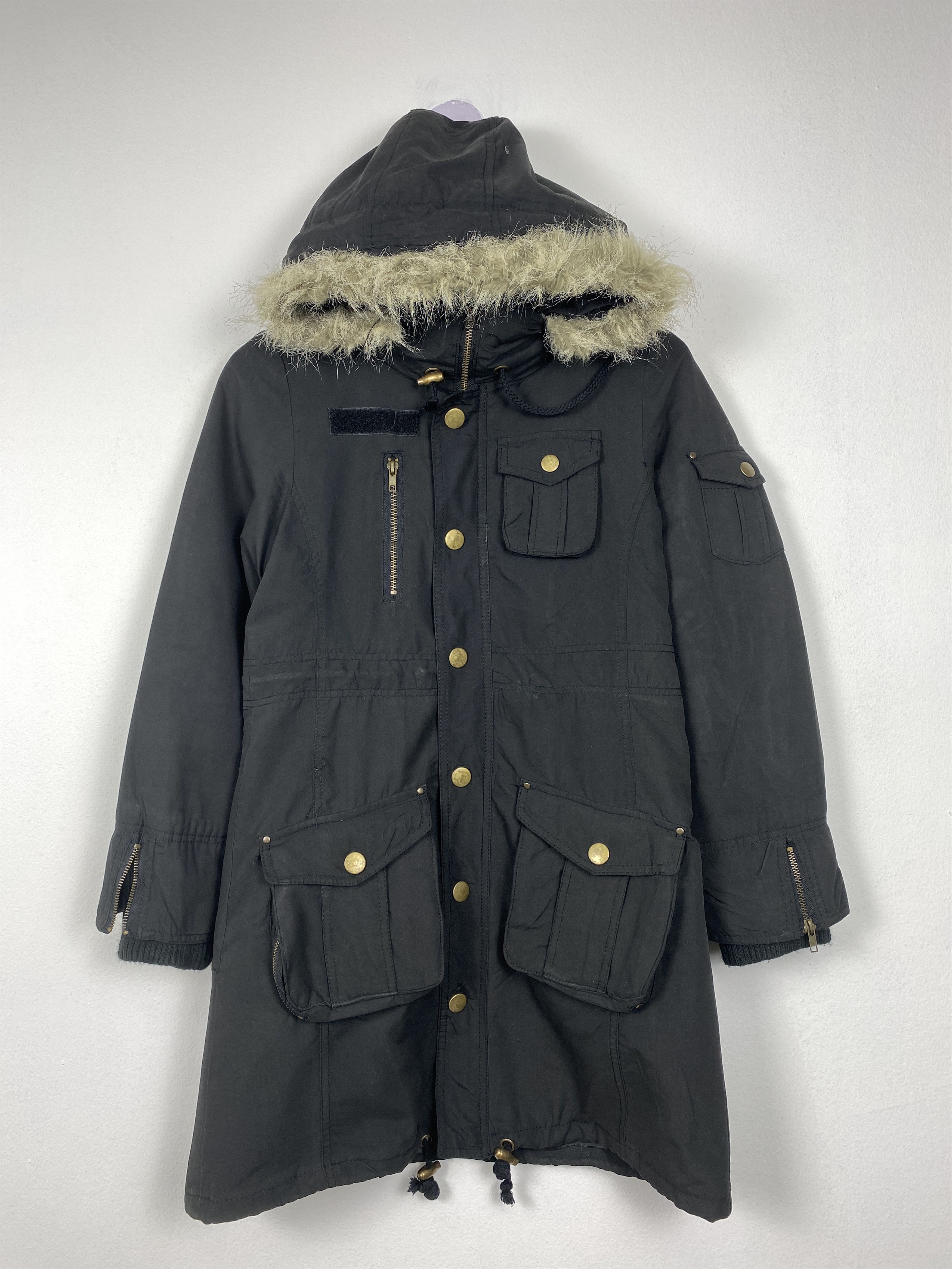 Japanese Brand Vintage Colza Quilted Lining Hoodie Long Jacket J1156 Size US S / EU 44-46 / 1 - 1 Thumbnail