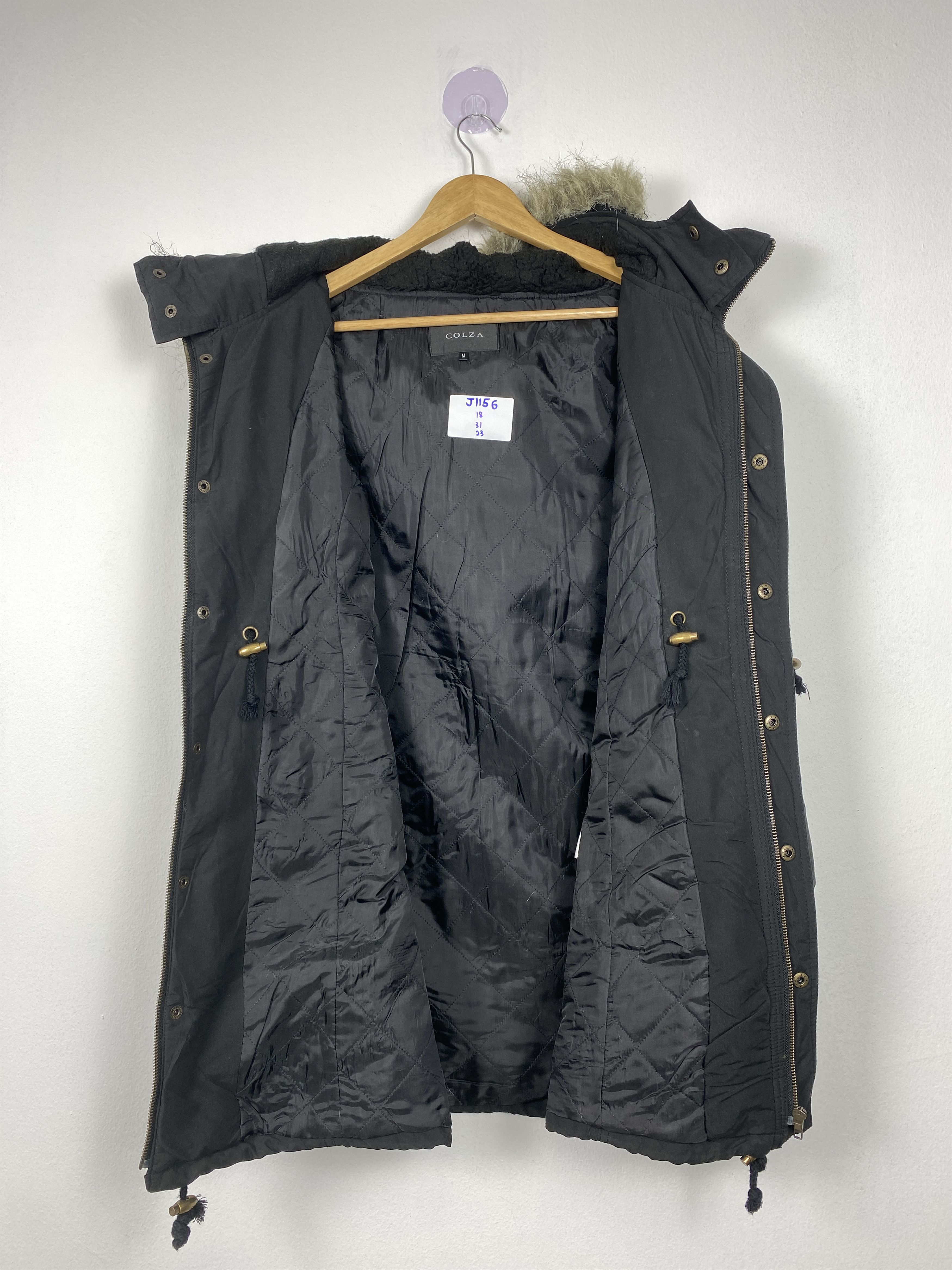 Japanese Brand Vintage Colza Quilted Lining Hoodie Long Jacket J1156 Size US S / EU 44-46 / 1 - 11 Thumbnail