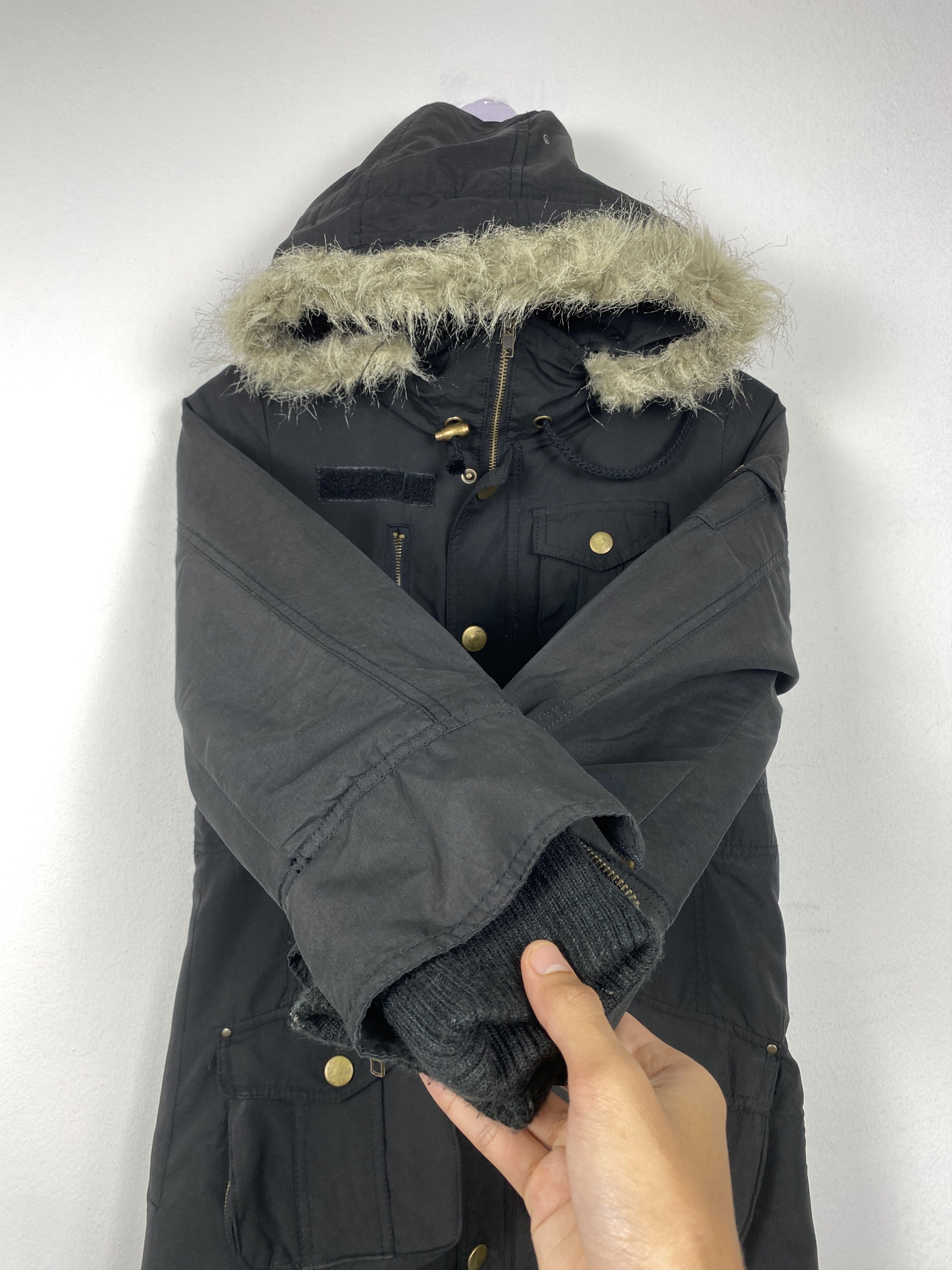 Japanese Brand Vintage Colza Quilted Lining Hoodie Long Jacket J1156 Size US S / EU 44-46 / 1 - 8 Thumbnail