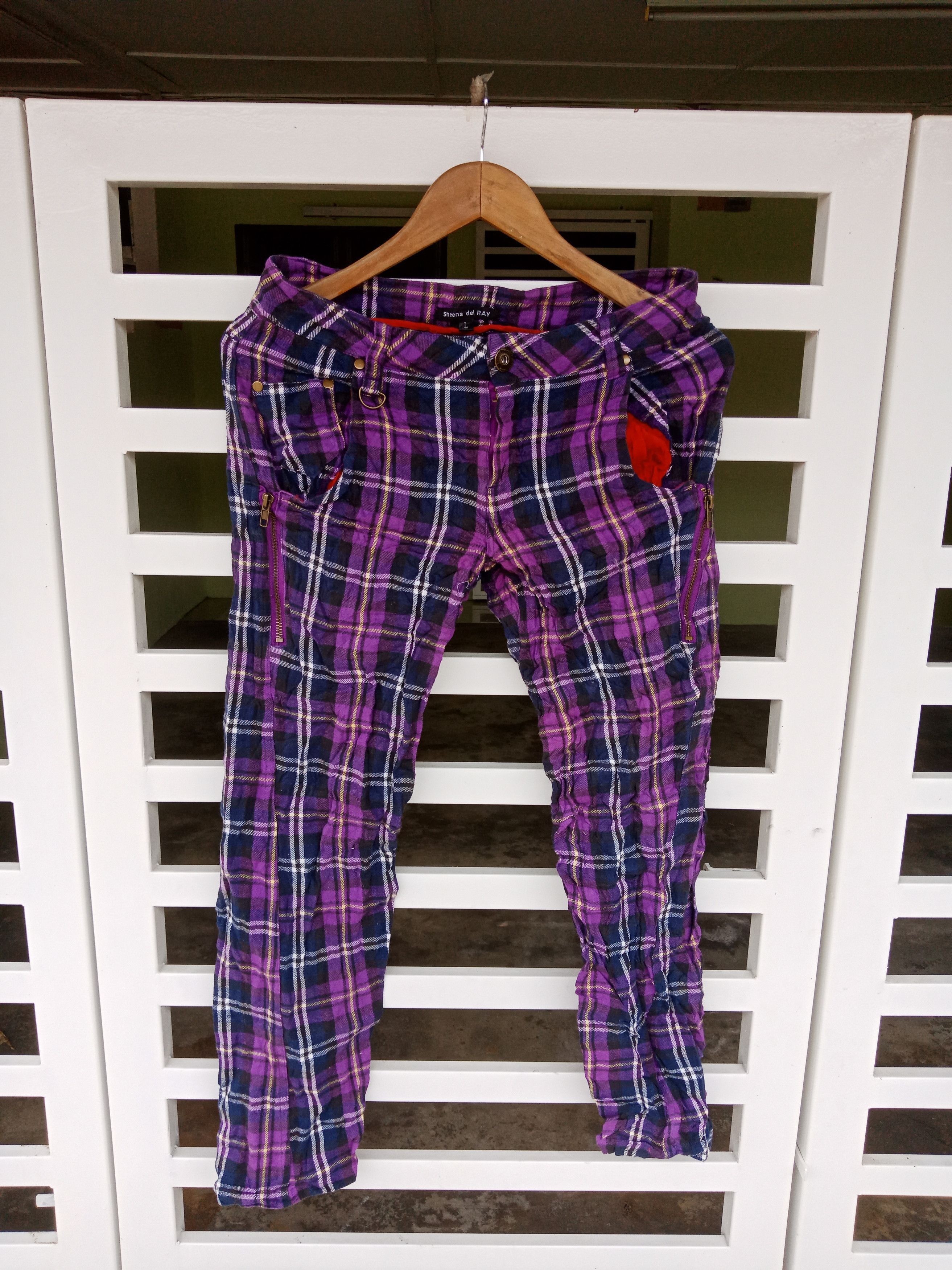 In The Attic Sheena del RAY Tartan Checker Pants Size US 30 / EU 46 - 1 Thumbnail