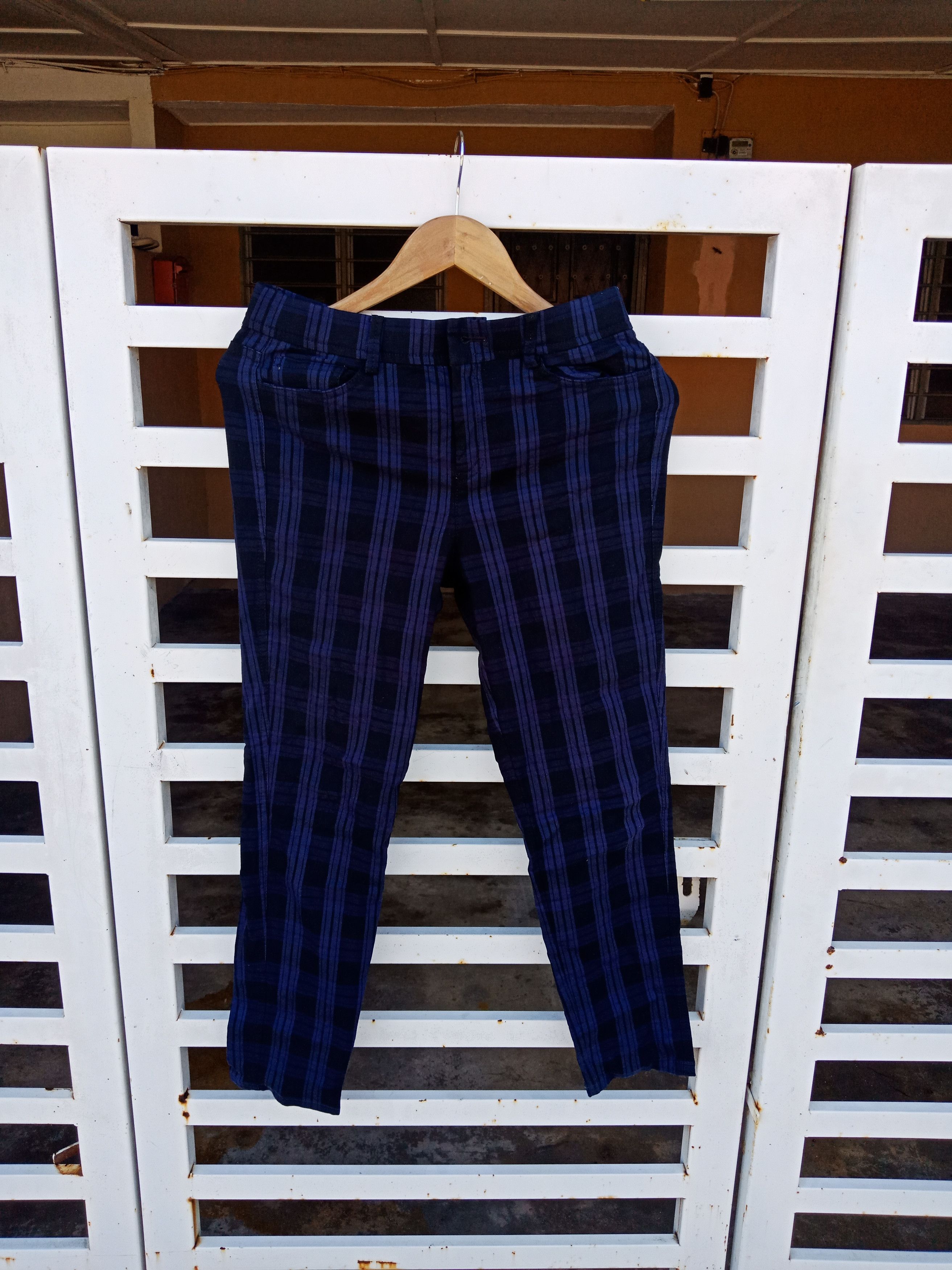 Beams Plus Good Day Tartan Plaid Grundge Bondage Punks Casual Pants Size US 29 - 2 Thumbnail