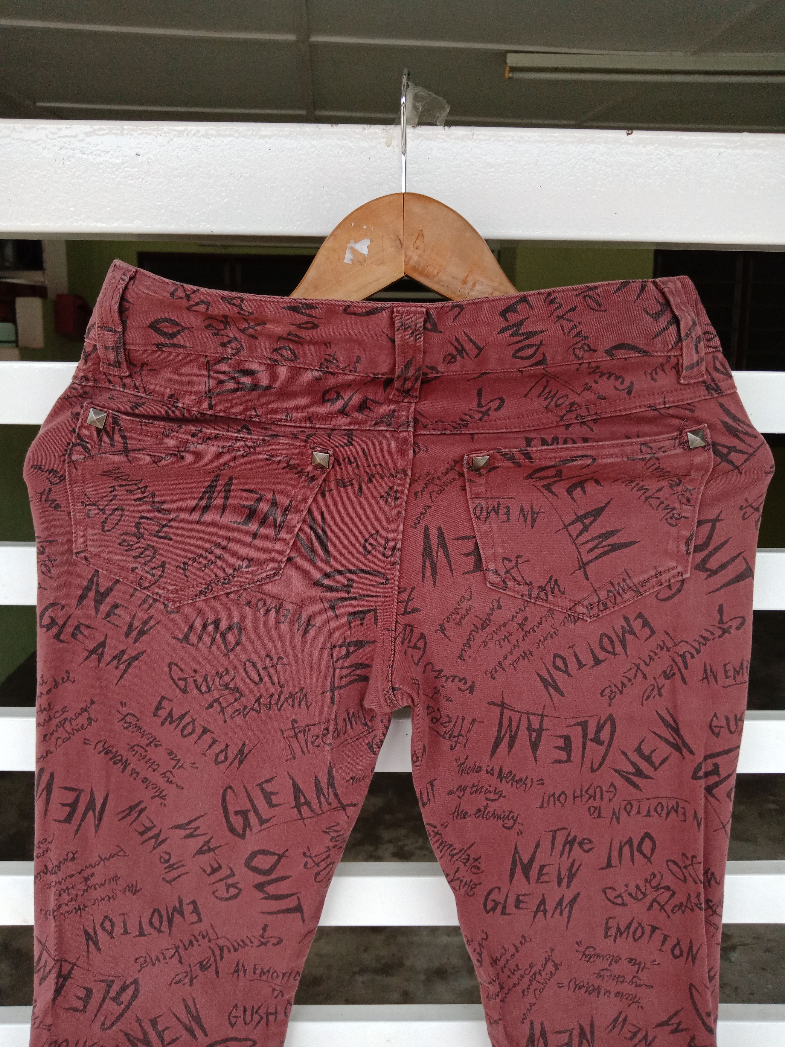 In The Attic Chuxx Poems Words Skinny Pants Size US 28 / EU 44 - 6 Thumbnail