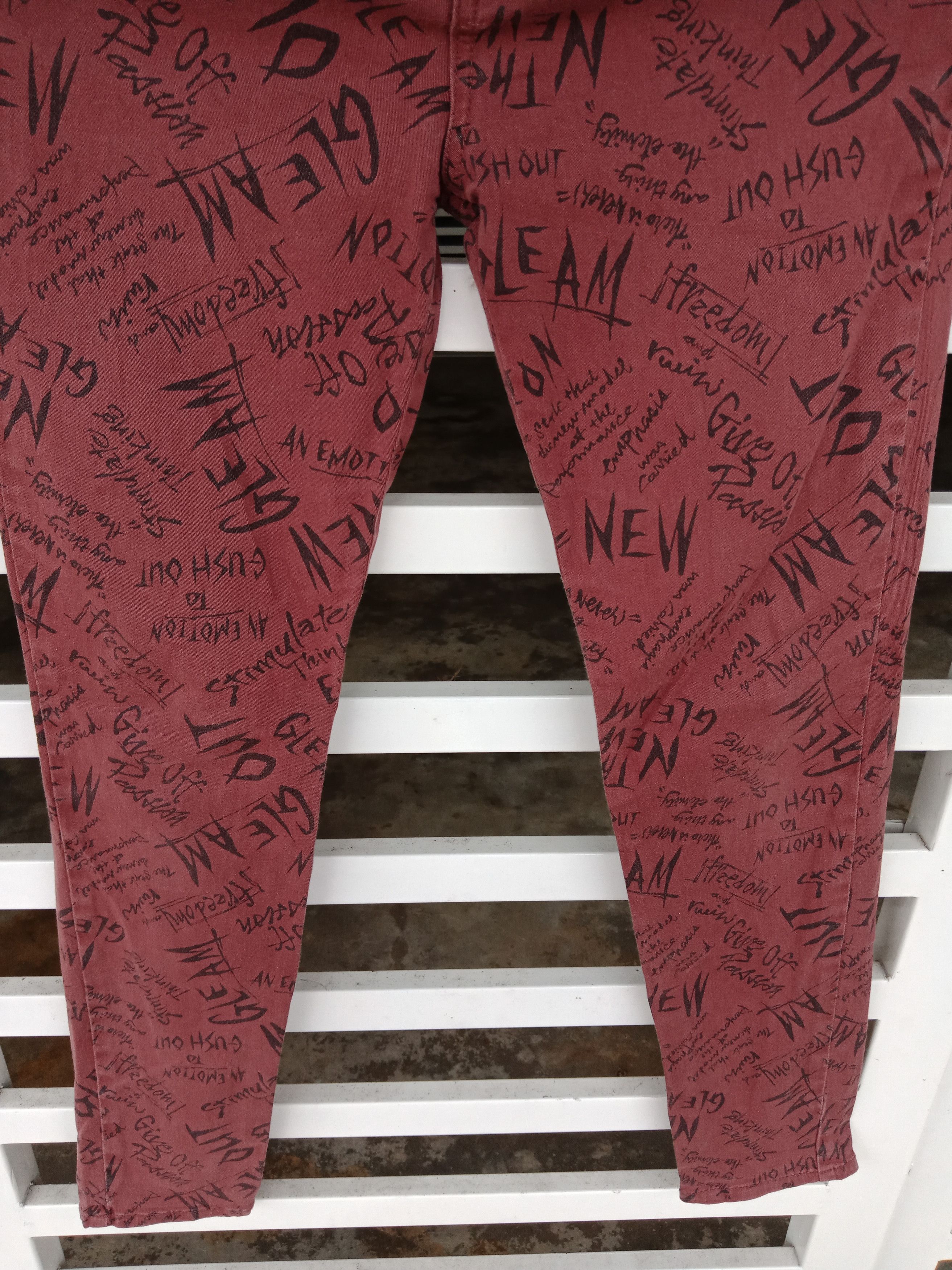 In The Attic Chuxx Poems Words Skinny Pants Size US 28 / EU 44 - 7 Thumbnail
