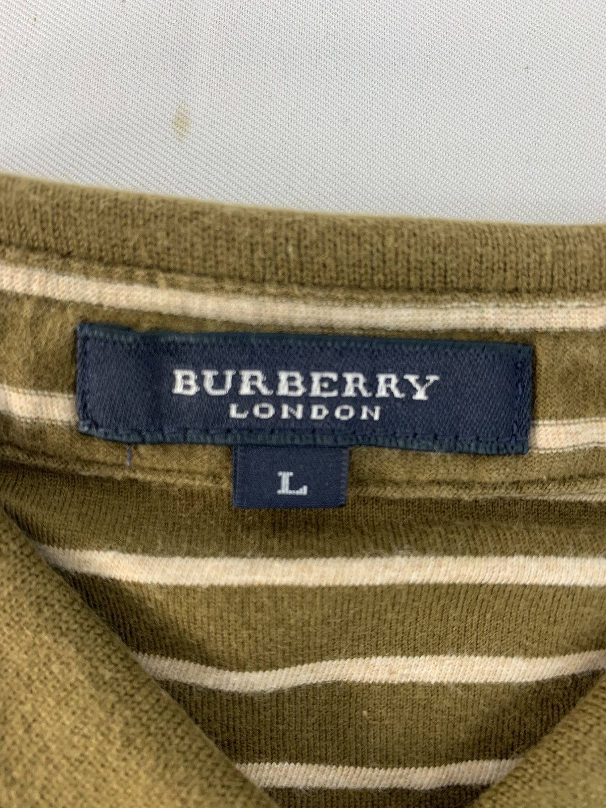 Burberry Burberry London Striped Single Pocket Slimfits Polo Tee Size US M / EU 48-50 / 2 - 2 Thumbnail