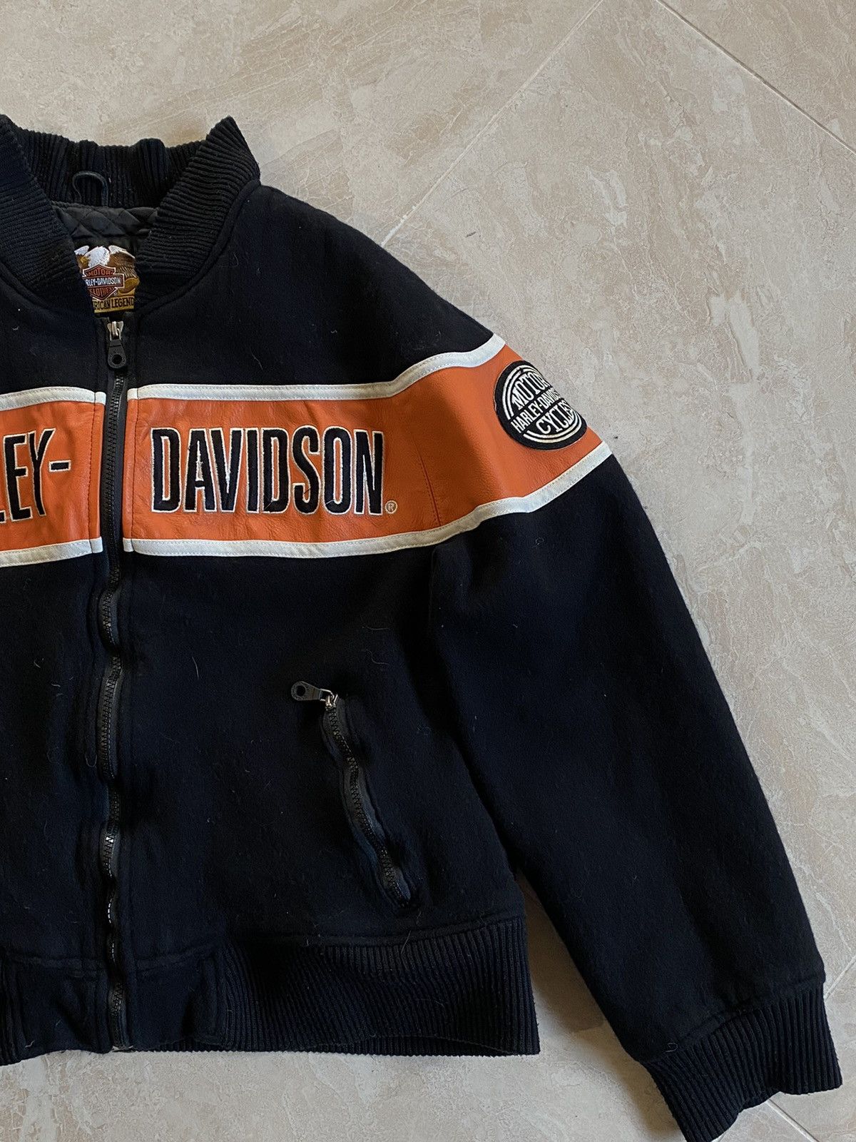 Harley Davidson Vintage Harley Davidson wool leather jacket Size US S / EU 44-46 / 1 - 6 Thumbnail