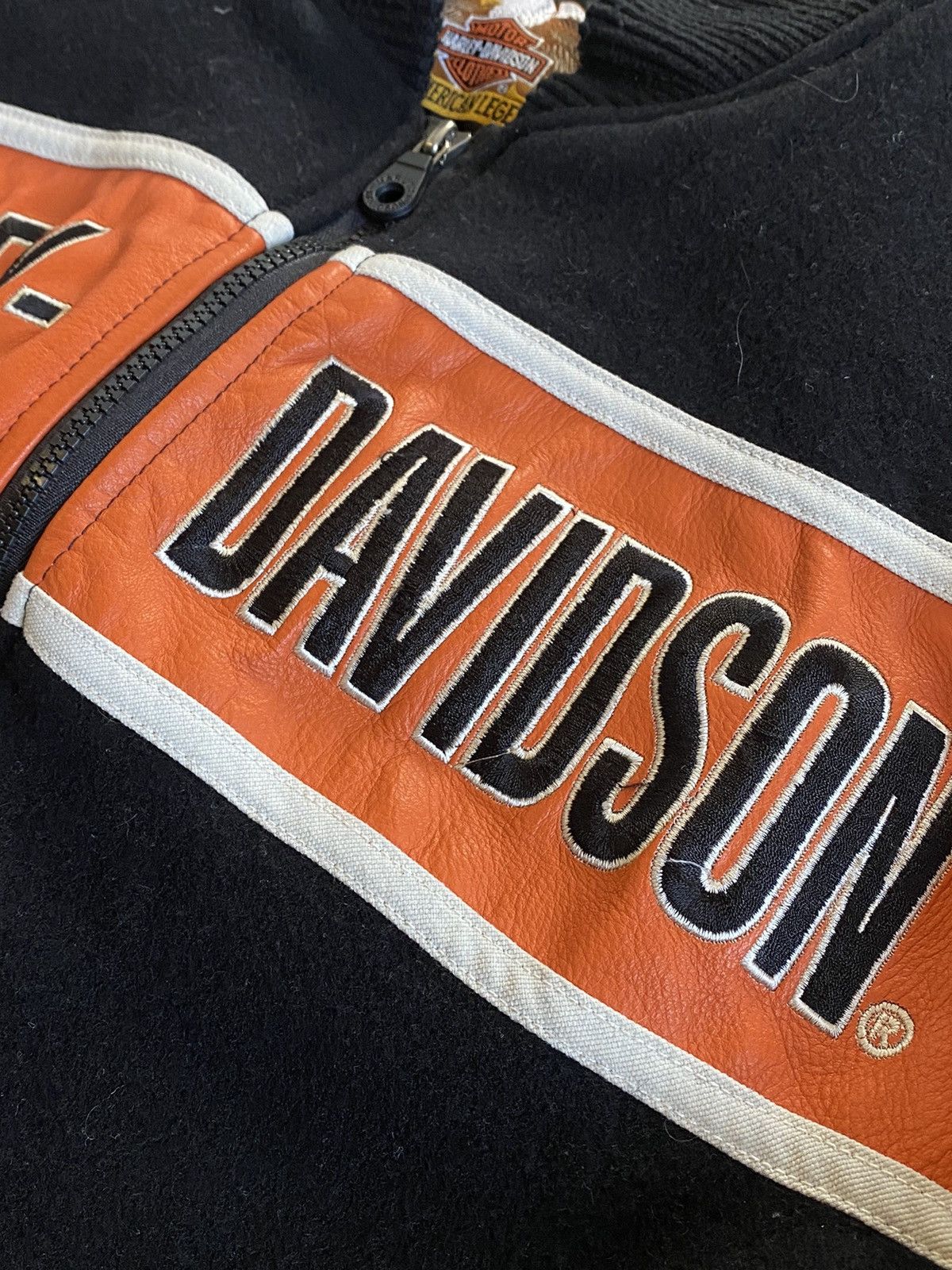 Harley Davidson Vintage Harley Davidson wool leather jacket Size US S / EU 44-46 / 1 - 9 Thumbnail